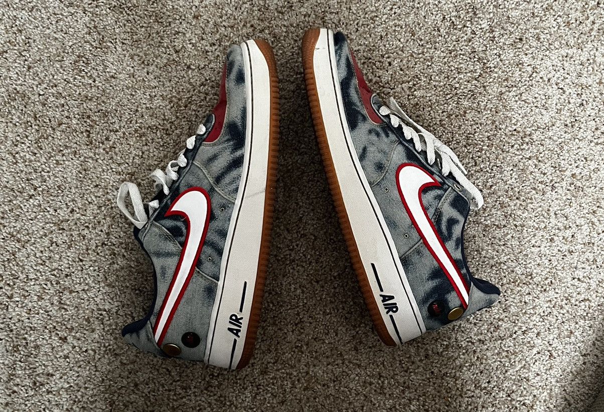 Nike × Supreme Acid Wash Denim Air Force One Pack Size US 9 / EU 42 - 4 Thumbnail