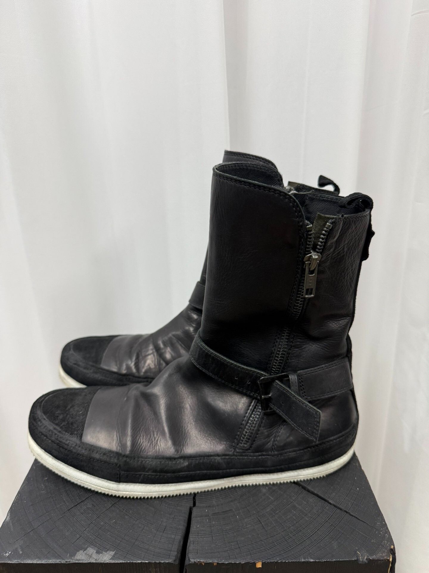 Ann Demeulemeester Black High-Top Lace-Up Sneakers Size US 9 / EU 42 - 1 Thumbnail