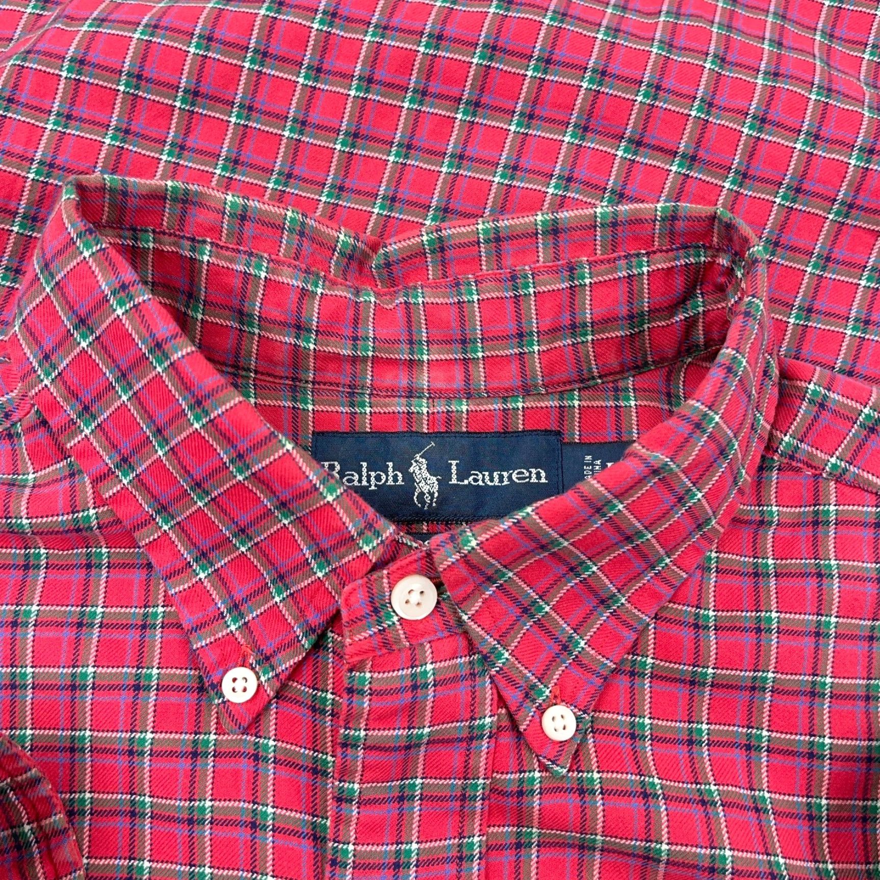 Ralph Lauren Ralph Lauren Flannel Shirt Large Red Plaid Classic Fit Button-Up Casual Mens Size US L / EU 52-54 / 3 - 6 Thumbnail