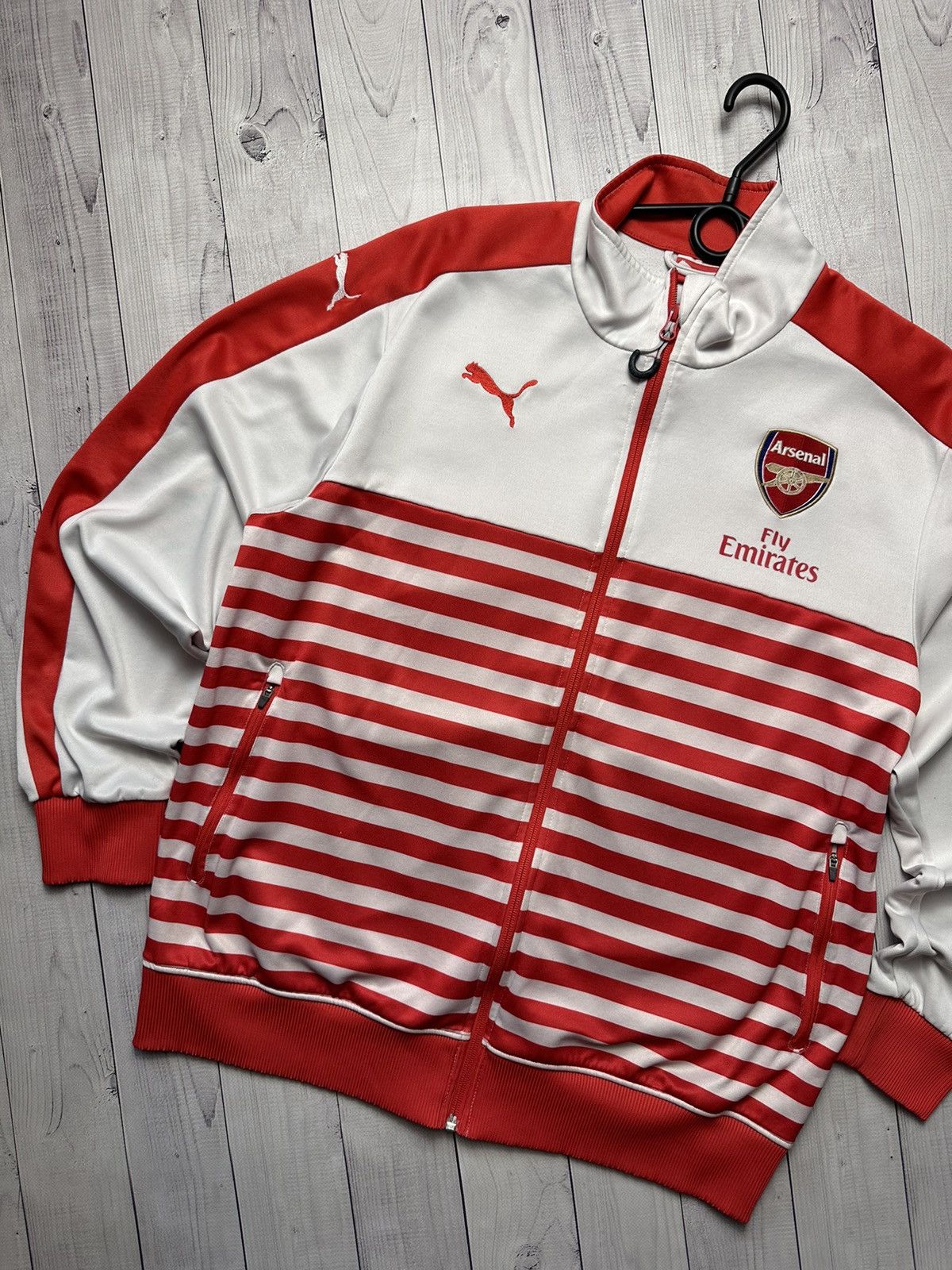Puma Vintage puma Arsenal track jacket size L striped Size US L / EU 52-54 / 3 - 2 Thumbnail