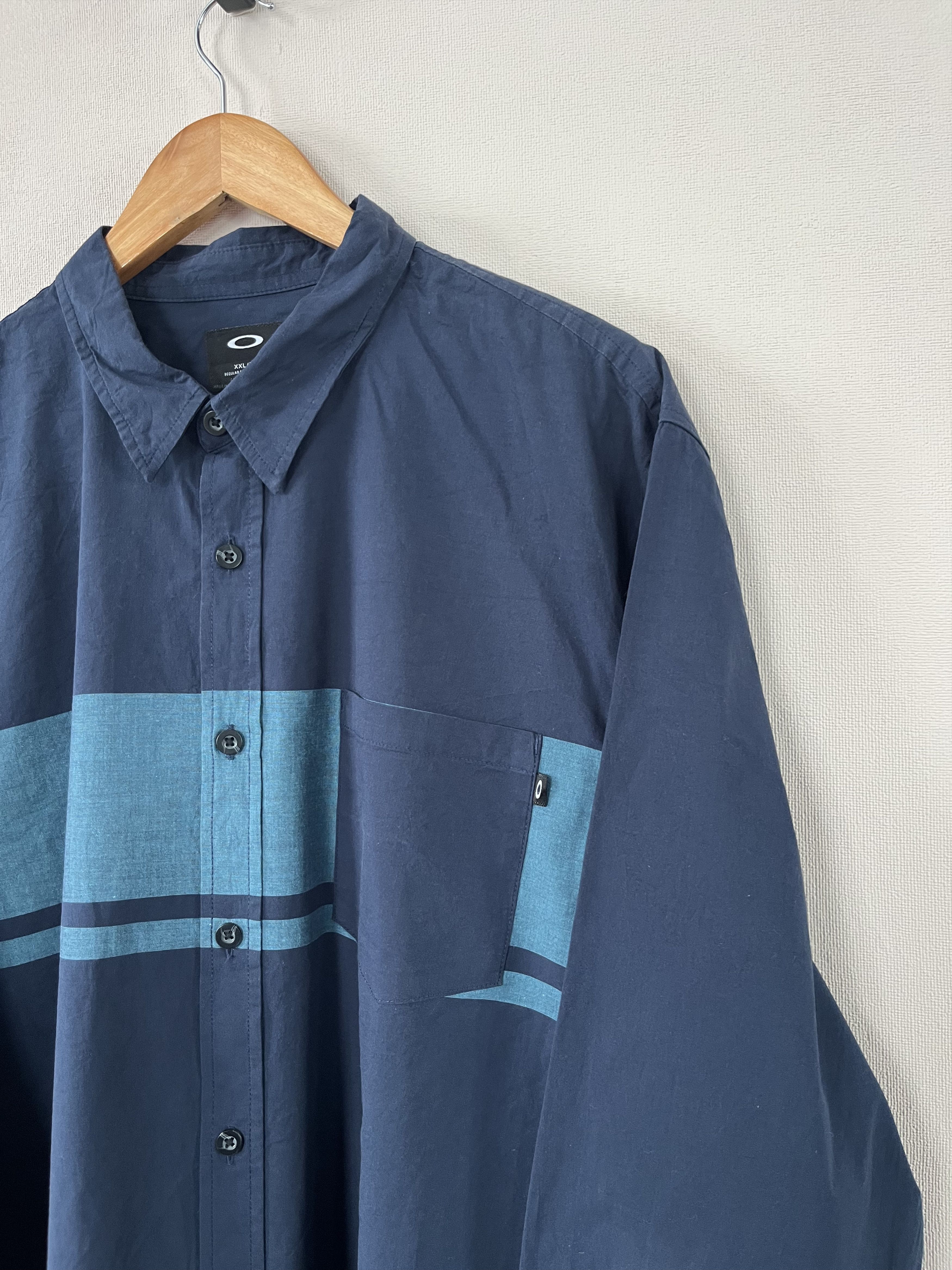 Oakley Oakley Shirt Long Sleeve Button Front Pocket Outdoor Stripe Size US XXL / EU 58 / 5 - 2 Thumbnail