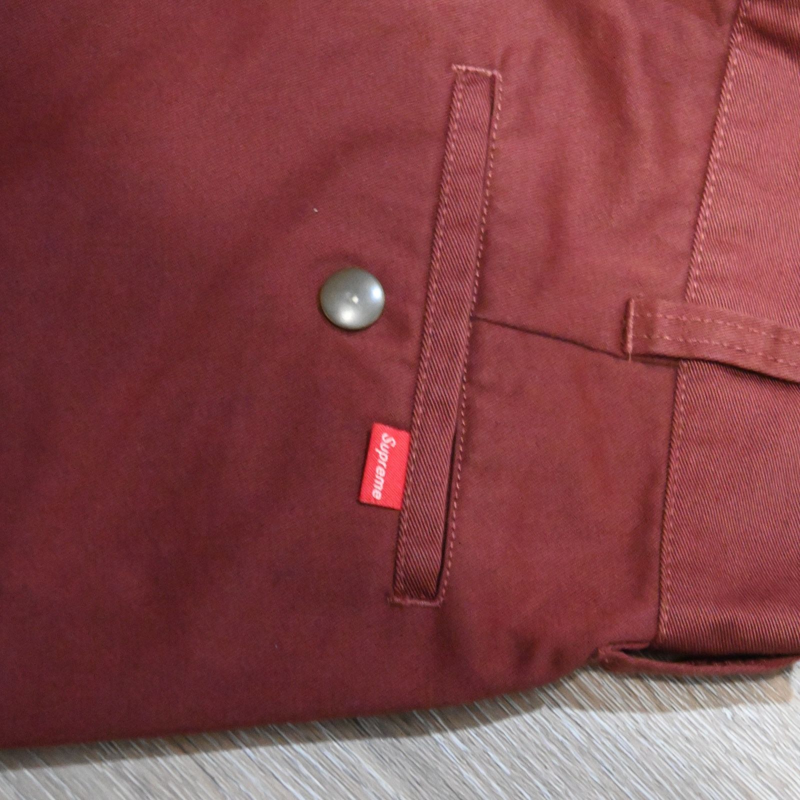 Supreme Supreme Work Pants Burgundy Red Size 30 Straight Leg Cotton Size US 30 / EU 46 - 11 Thumbnail
