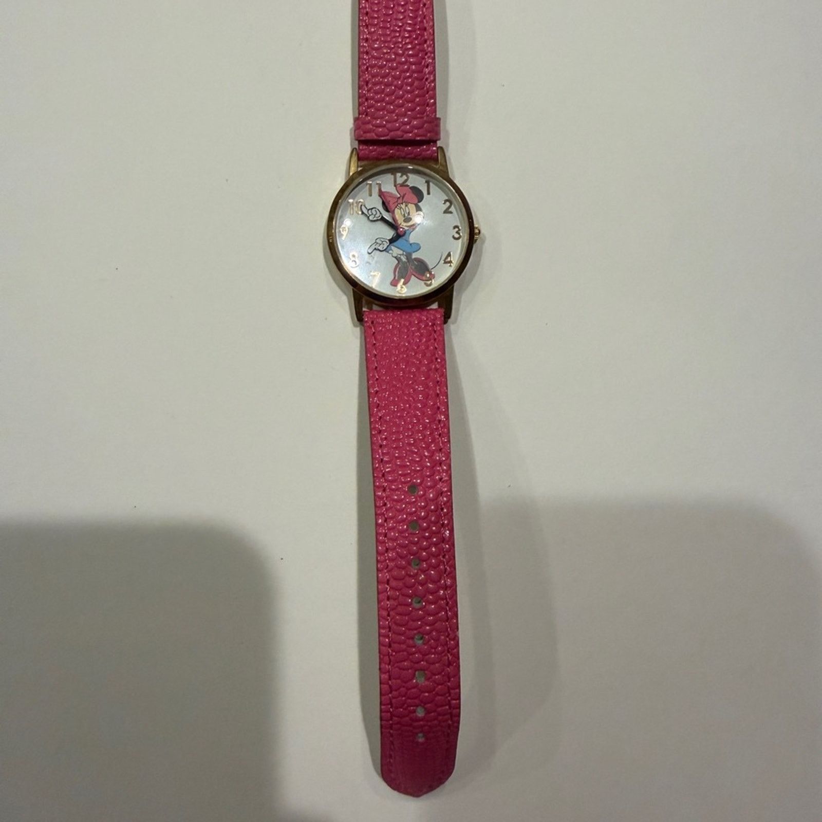 Disney Disney Minnie Mouse Watch Pink Genuine Leather Buckle Band Size ONE SIZE - 2 Thumbnail