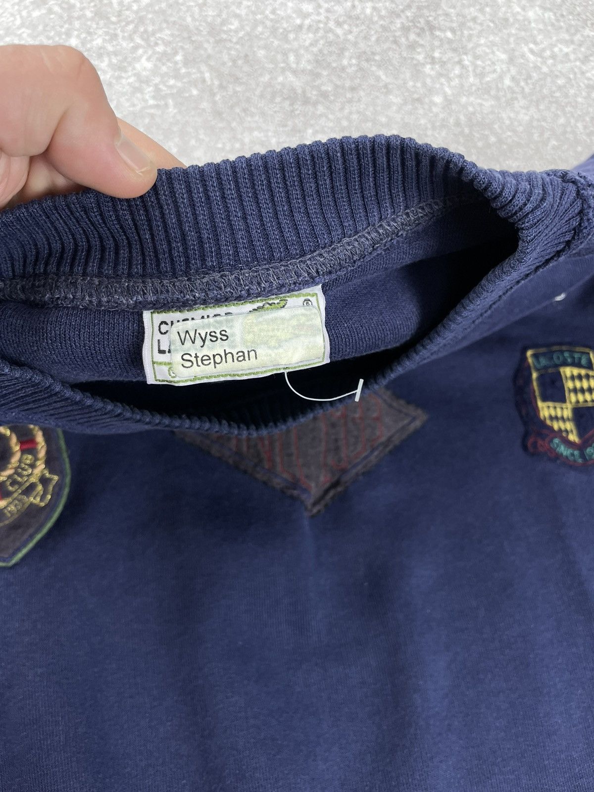 Lacoste × Vintage Vintage Lacoste Big Logo Crewneck Sweatshirt Size US XL / EU 56 / 4 - 6 Thumbnail