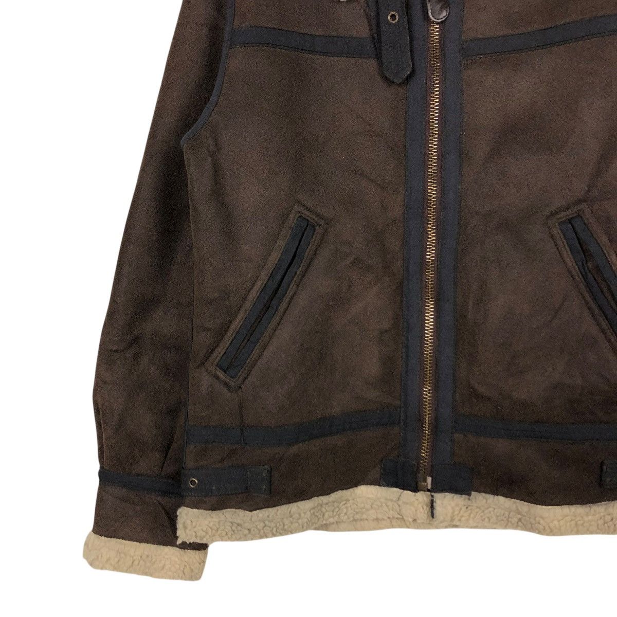 Alpha Industries VINTAGE SHEARLING LEATHER SHEEPSKIN JACKET ALPHA INDUSTRIES Size US L / EU 52-54 / 3 - 6 Thumbnail