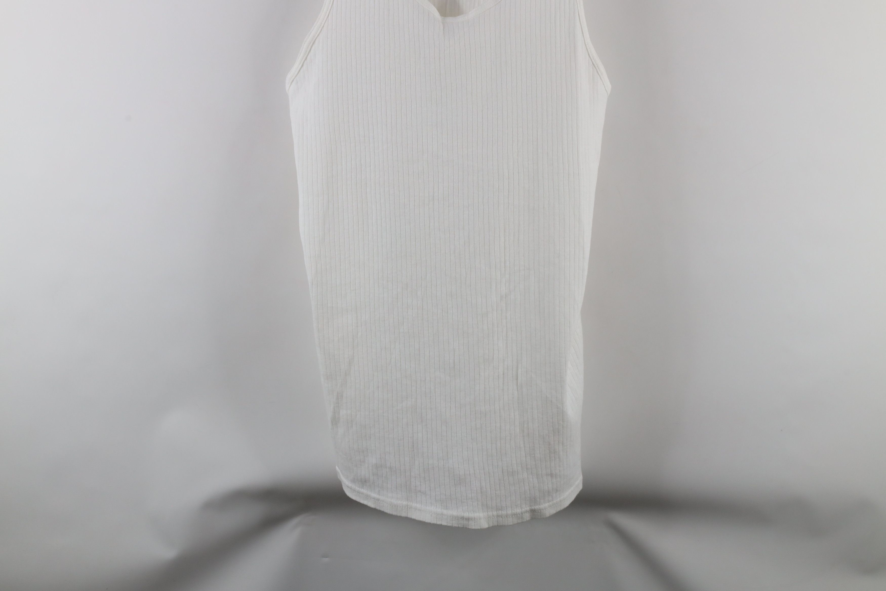 Vintage Vintage 90s Streetwear Ribbed Knit Wife Beater Tank Top Size US L / EU 52-54 / 3 - 3 Thumbnail