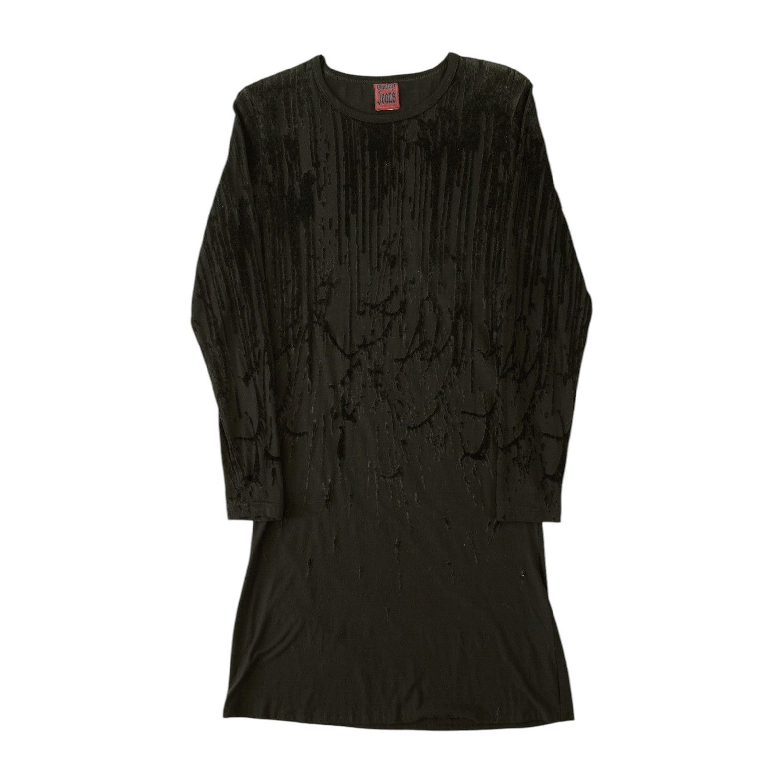 Jean Paul Gaultier F/W 1998 Blood Drip Black Long Sleeve Dress Size M / US 6-8 / IT 42-44 - 1 Thumbnail