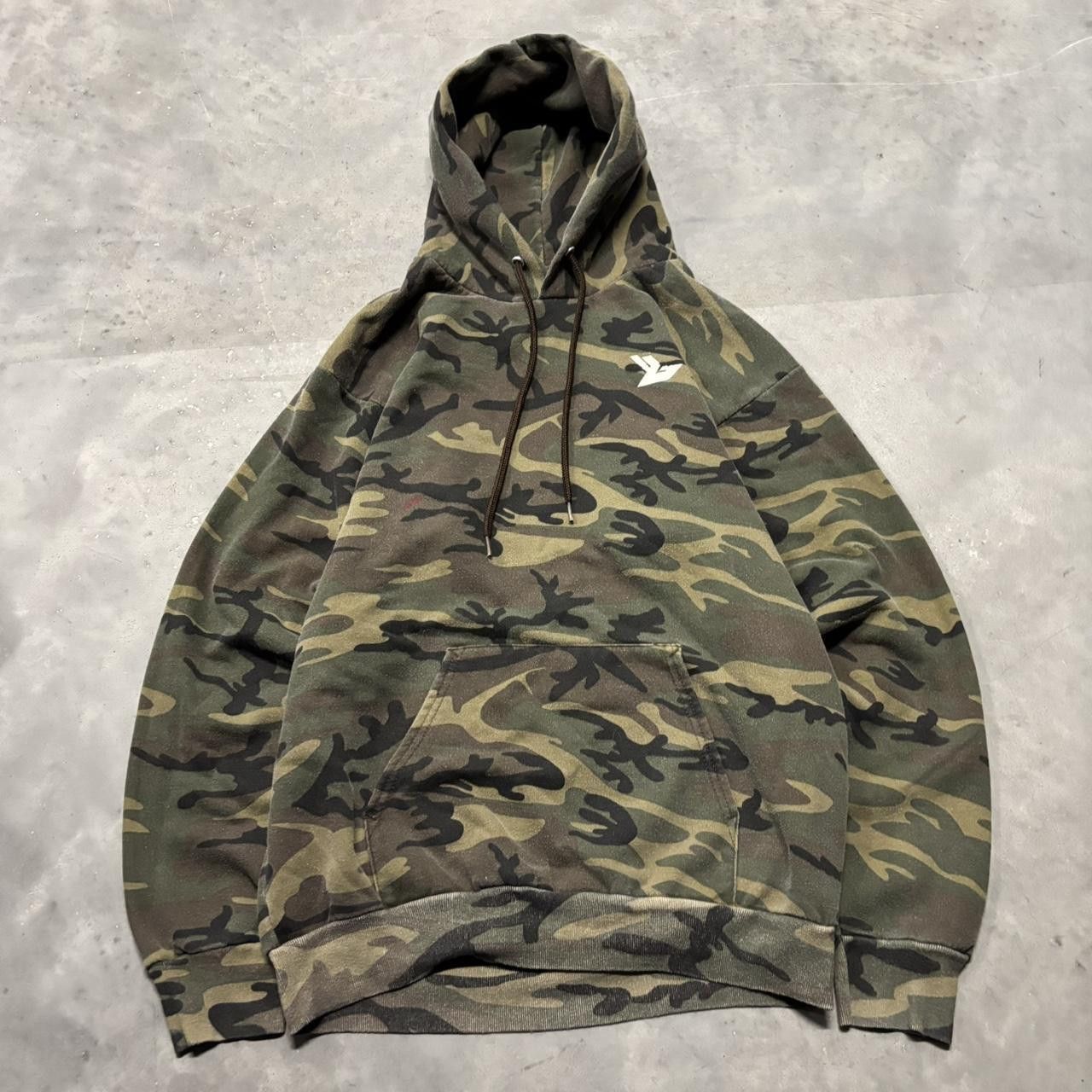 Japanese Brand × Vintage Crazy Vintage Y2K/2000s Grunge Camo Streetwear Skater Style Hoodie! Size US M / EU 48-50 / 2 - 1 Thumbnail