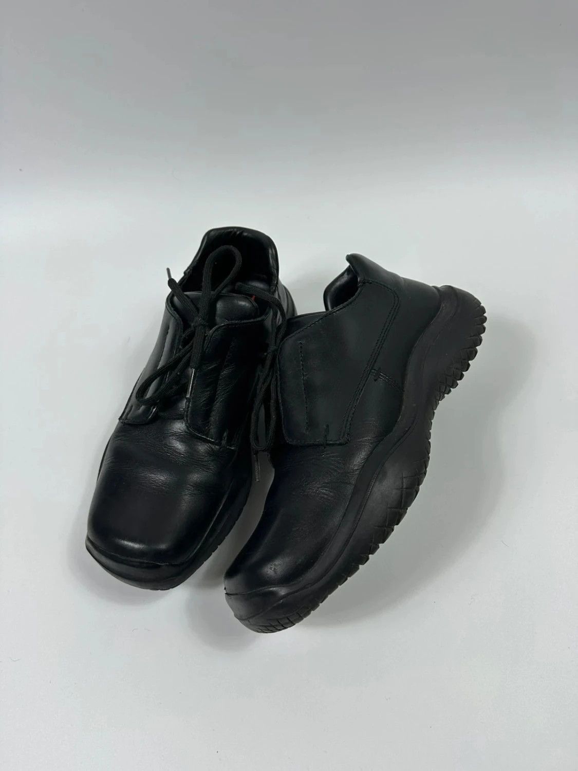 Prada Prada Sport FW1999 Black Leather Vibram Puddle Loafer Size US 10 / EU 43 - 7 Thumbnail