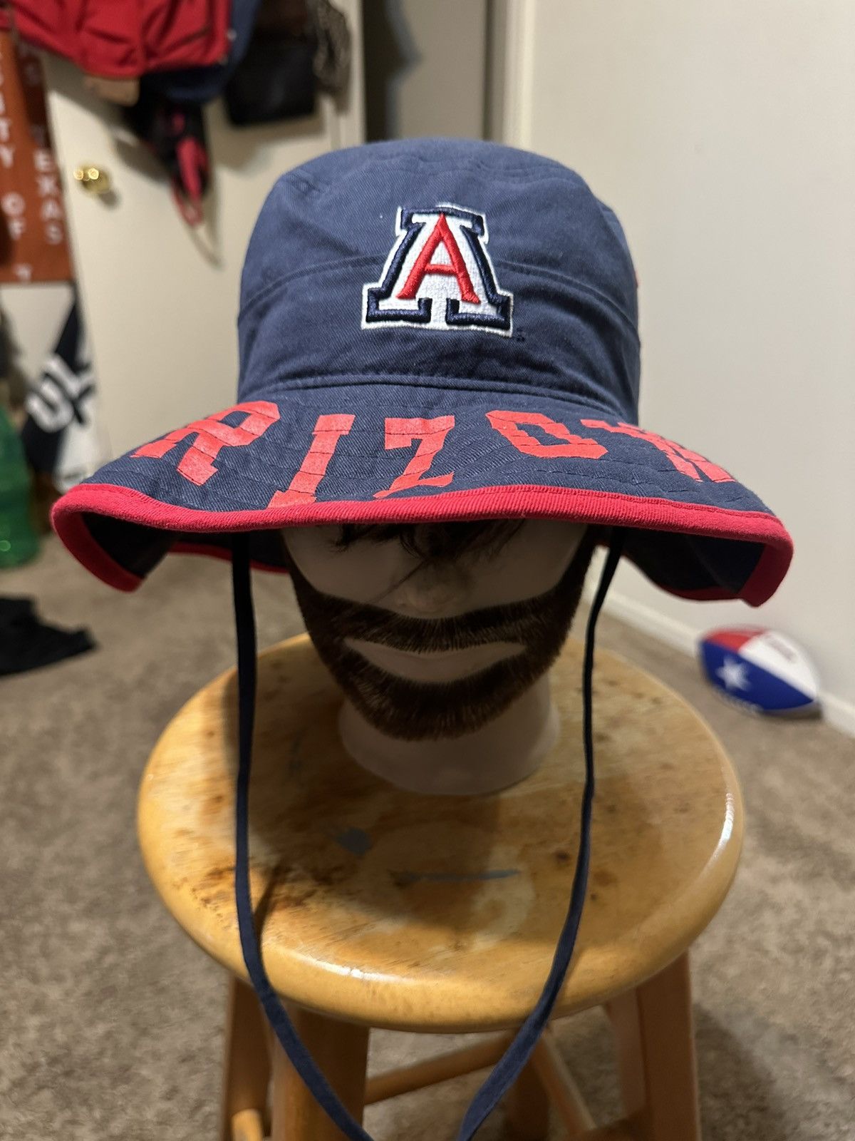 NCAA Vintage NCAA Arizona Wildcats “red & blue” bucket hat 90s Size ONE SIZE - 1 Thumbnail