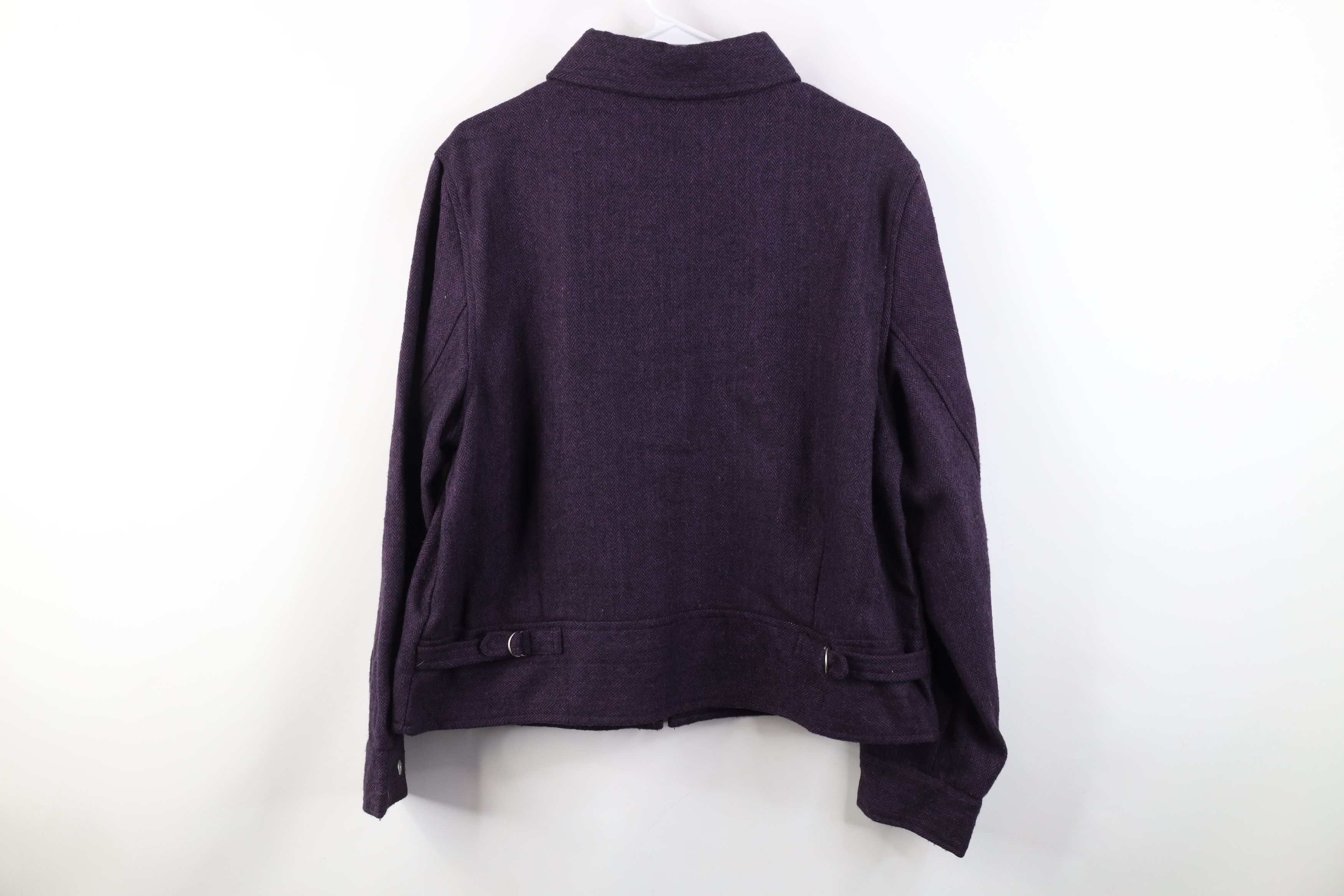 Vintage Vintage 90s Streetwear Buckle Back Bomber Jacket Purple Size XL / US 12-14 / IT 48-50 - 11 Thumbnail