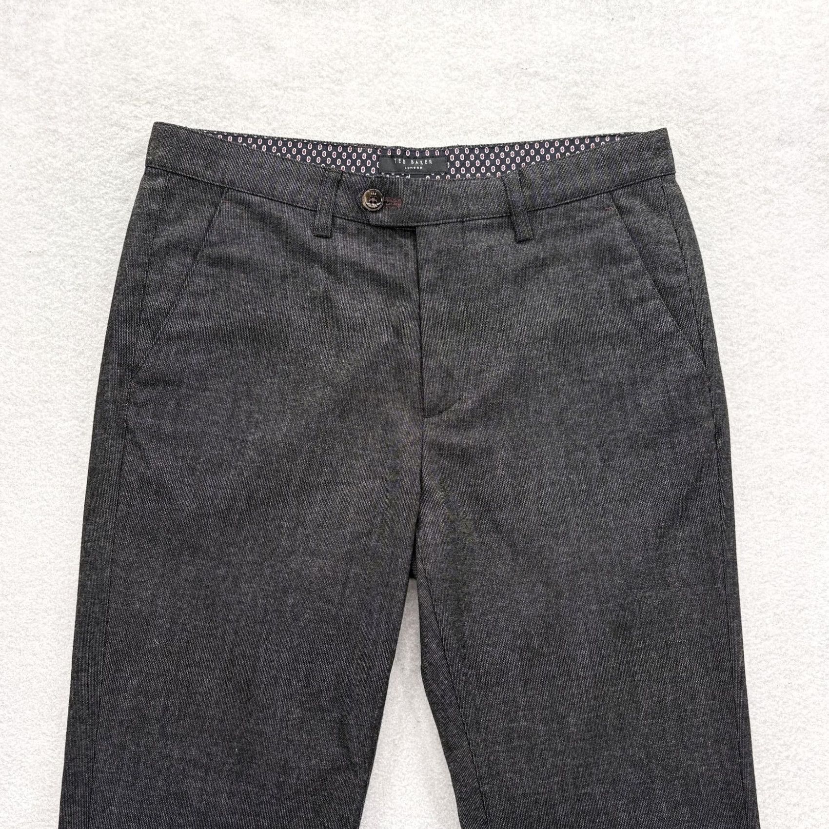 Ted Baker Ted Baker Haloe Chino Pants Mens 30x32 Gray Slim Fit Stretch Casual Workwear Size US 30 / EU 46 - 2 Thumbnail