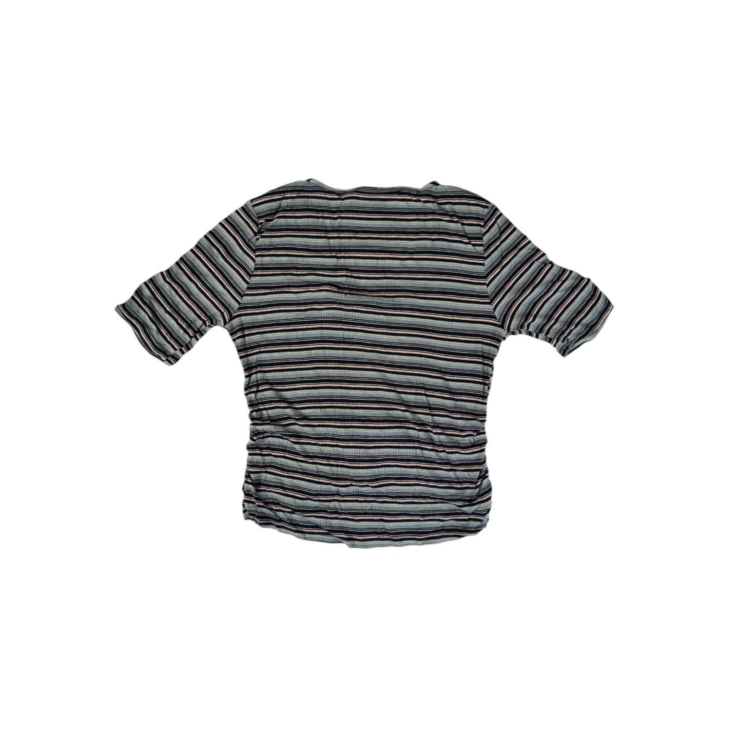 American Rag American Rag Junior’s Blue & Pink Striped Gathered Front Med Size M / US 6-8 / IT 42-44 - 3 Thumbnail