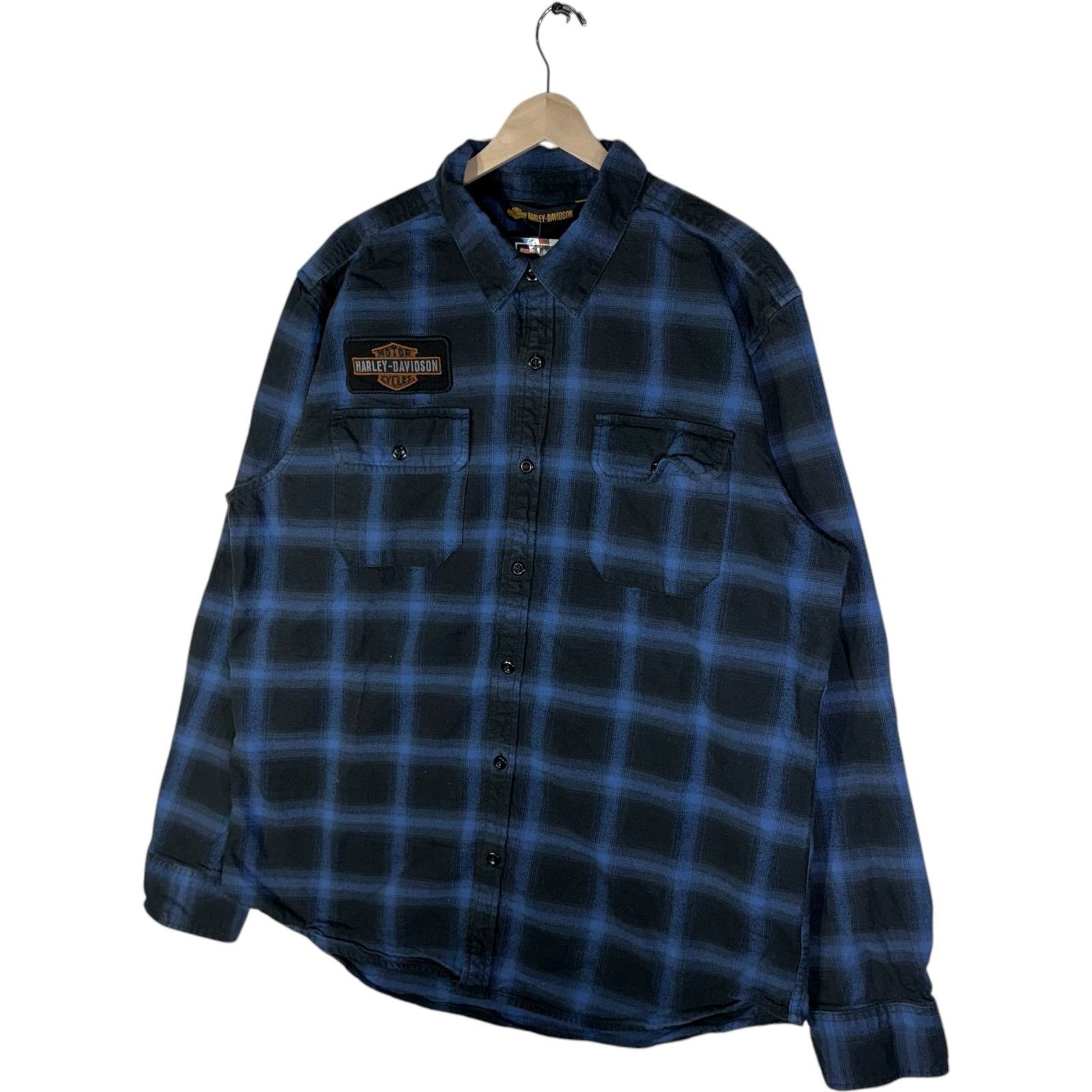 Harley Davidson Vintage Harley Davidson Plaid Long Sleeve Button Up XL Size US XL / EU 56 / 4 - 3 Thumbnail
