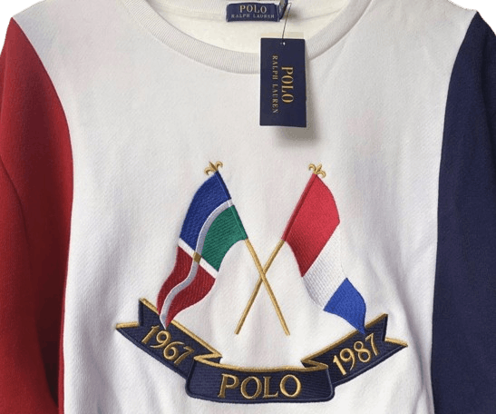 Polo Ralph Lauren Polo Ralph Lauren Tri-Color Cross Flags Sweatshirt XL Size US XL / EU 56 / 4 - 7 Thumbnail