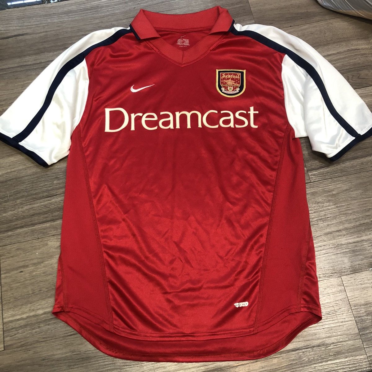 image of Nike 1999/2000 Arsenal "dreamcast" Home Shirt Small in Red/White, Men's