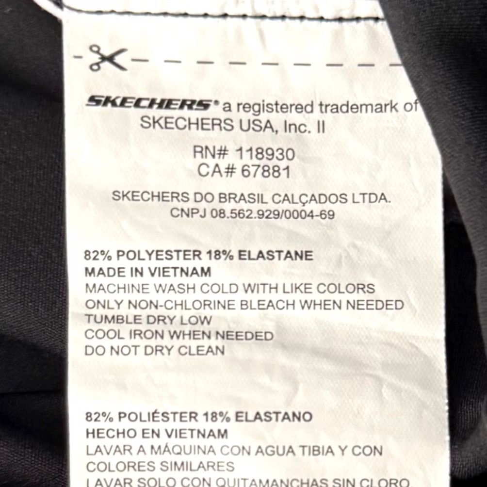 SKECHERS Skechers Capri Leggings Black Purple Floral Side Pockets CP12C UPF 40+ Athletic Womens M Size 32" / US 10 / IT 46 - 4 Thumbnail
