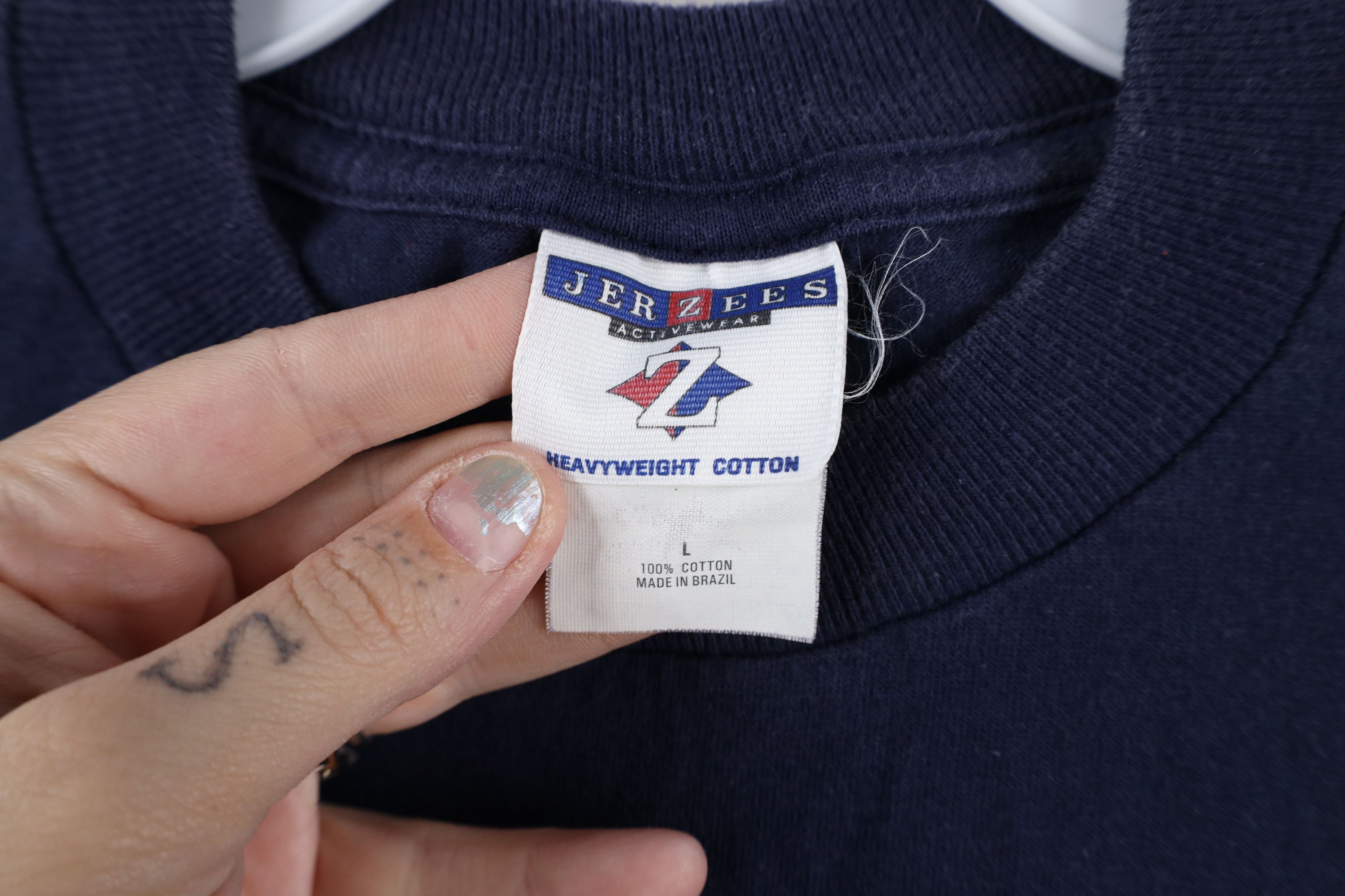 Vintage Vintage 90s Streetwear USA Flag United We Stand T-Shirt Blue Size US L / EU 52-54 / 3 - 6 Thumbnail