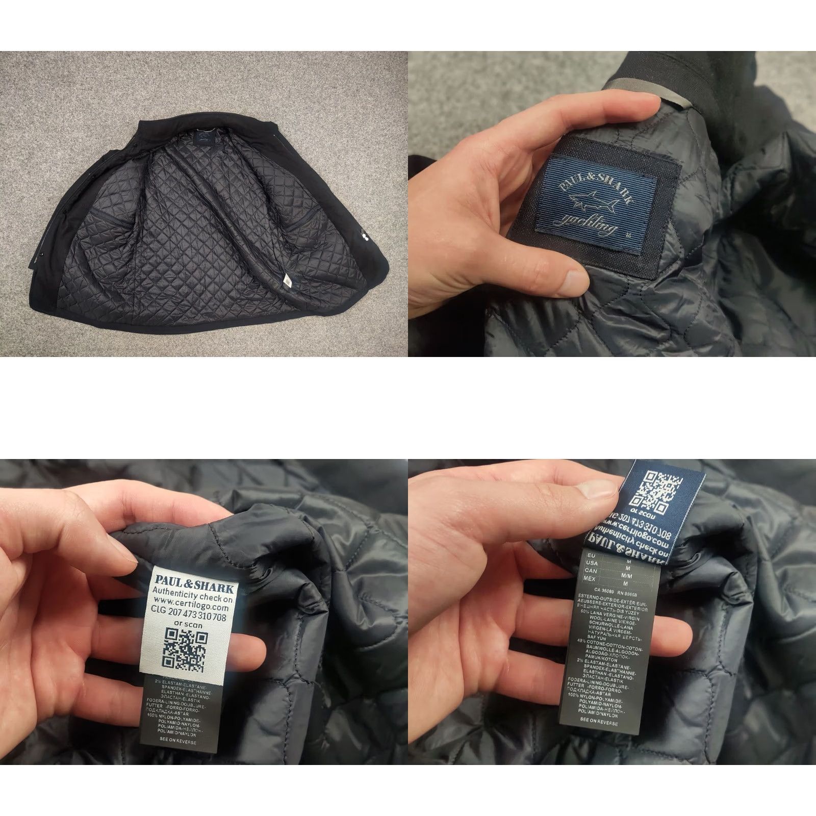Paul & Shark Paul & Shark Yachting Classic Design Insulated Wool Zip Pocket Navy Jacket Size US M / EU 48-50 / 2 - 10 Thumbnail