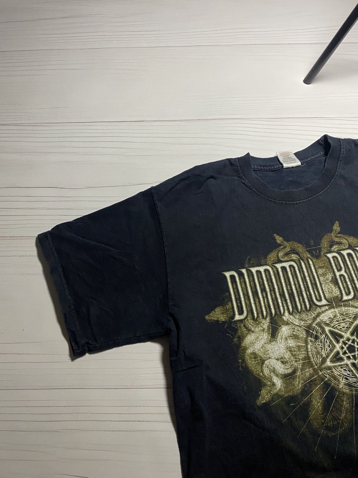 Band Tees × Vintage Vintage Dimmu Borgir in sorte diaboli 00’s y2k t shirt Size US L / EU 52-54 / 3 - 5 Thumbnail