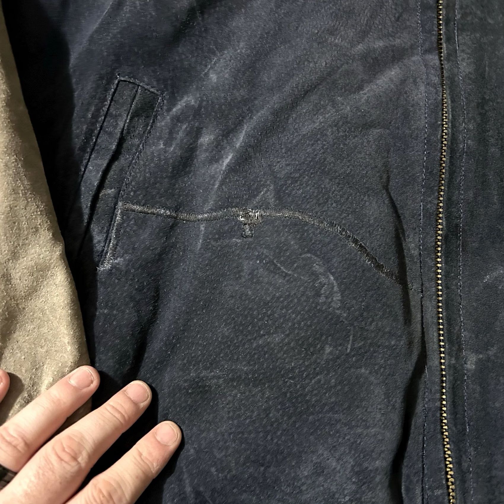 Vintage VINTAGE Colebrook Suede Varsity Jacket M Blue 90s Mens Jacket Size US M / EU 48-50 / 2 - 3 Thumbnail