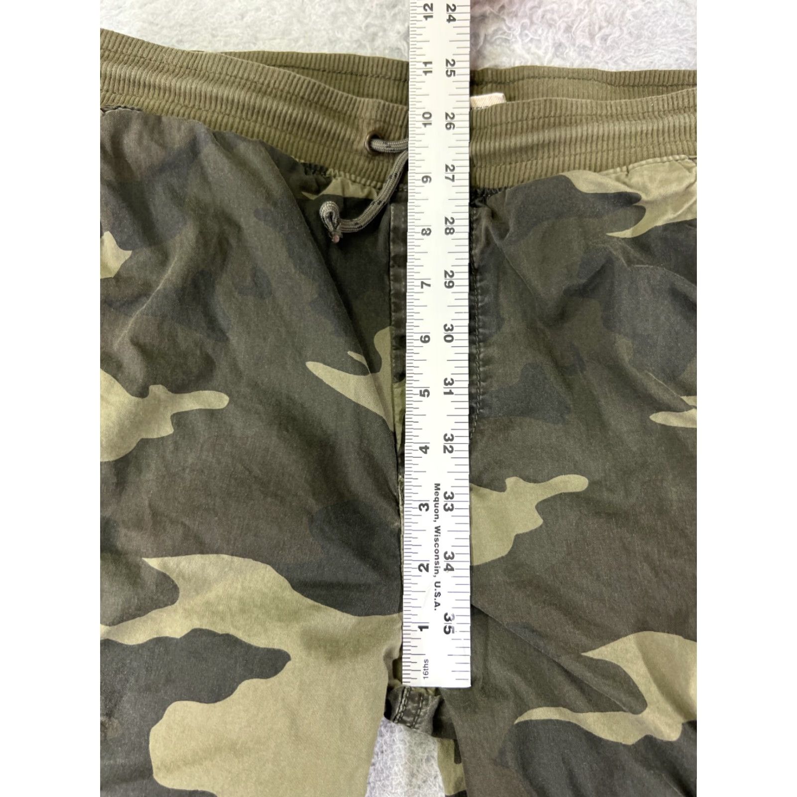 Cotton On Cotton On Jeans Womens Large Green Woodland Camo Jogger Cargo Denim 5-Pocket Regular Stretch Size 36" / US 14 / IT 50 - 7 Thumbnail