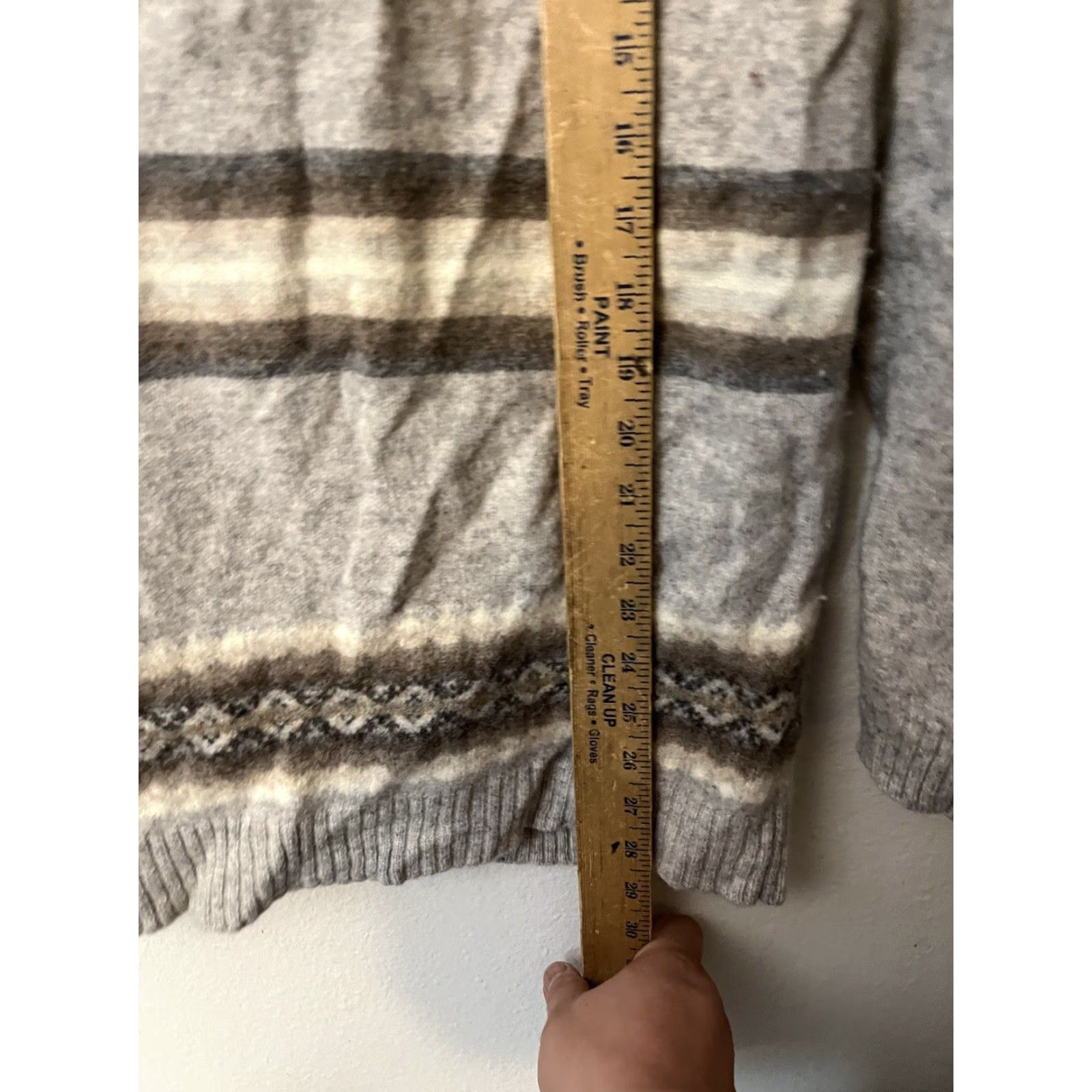 Gap VINTAGE Gap Cardigan Sweater Women Size Medium Wool Knit Fair Isle Boho Granola Striped Size M / US 6-8 / IT 42-44 - 5 Thumbnail