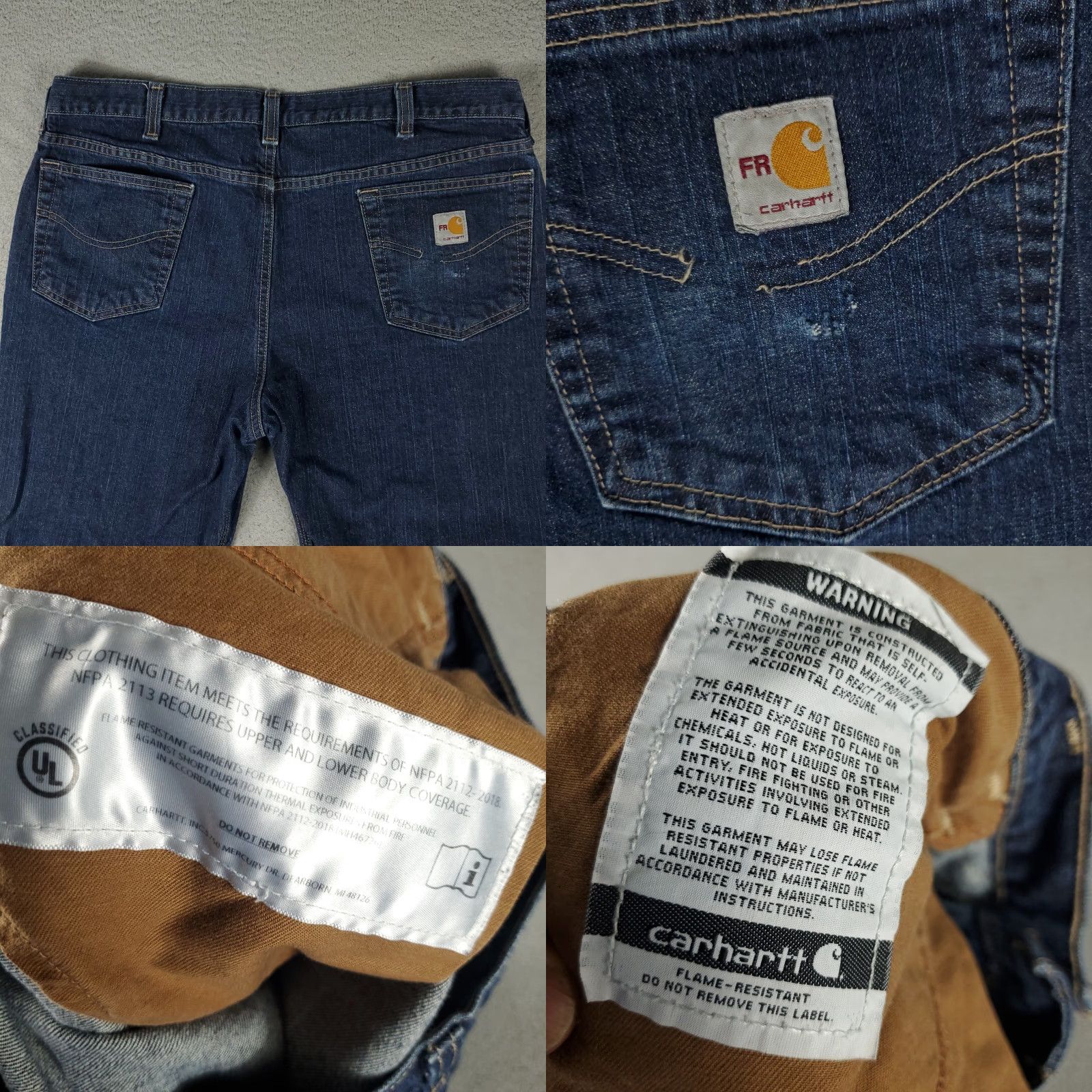 Carhartt Carhartt Jeans Mens 38x25 Denim Straight Leg 5-Pocket Blue Regular Waist 38 Inseam 25 Cotton Denim Jeans Mens Carhartt Size US 38 / EU 54 - 8 Thumbnail