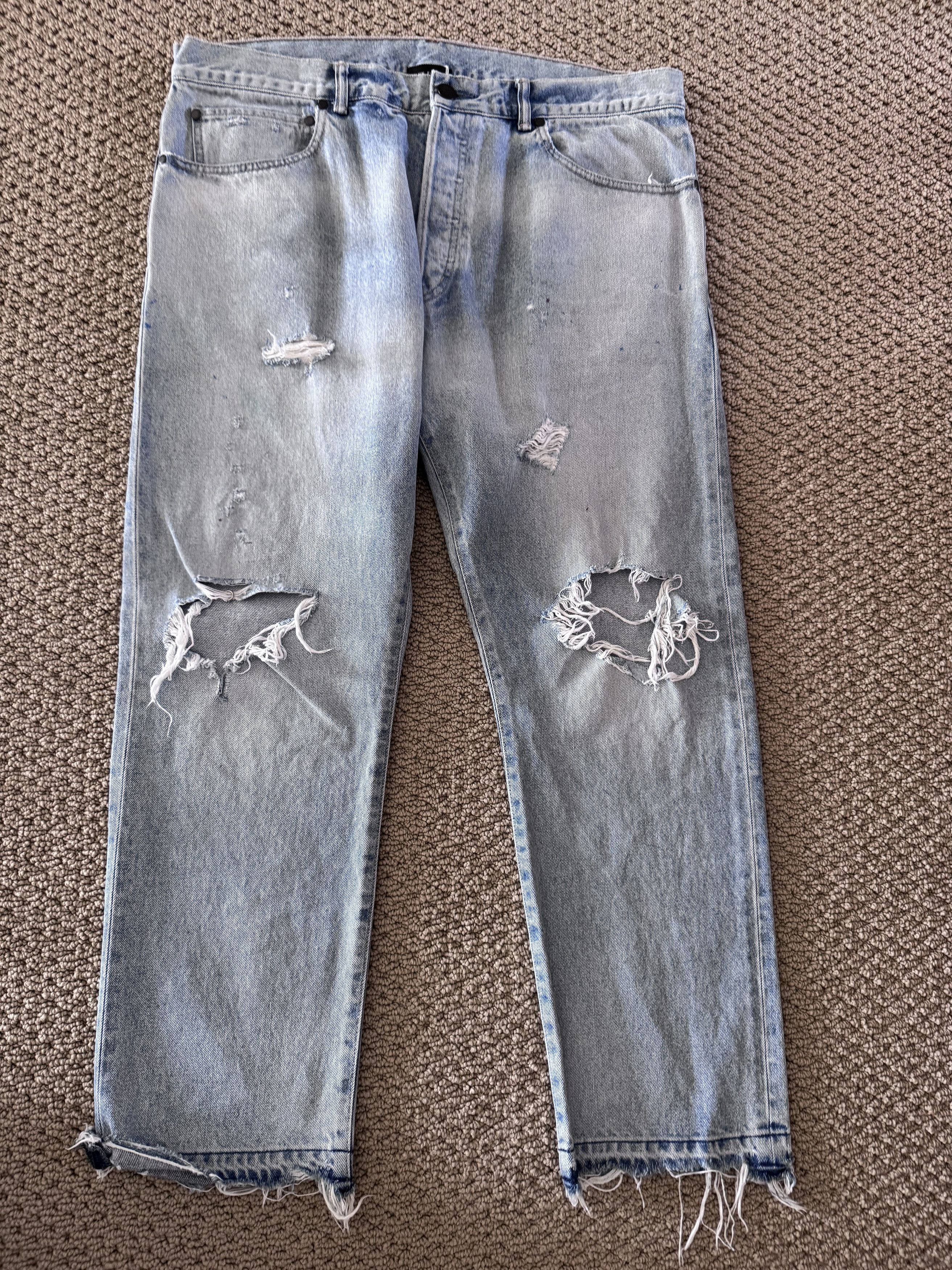 John Elliott Daze Distressed Denim Size US 36 / EU 52 - 1 Thumbnail
