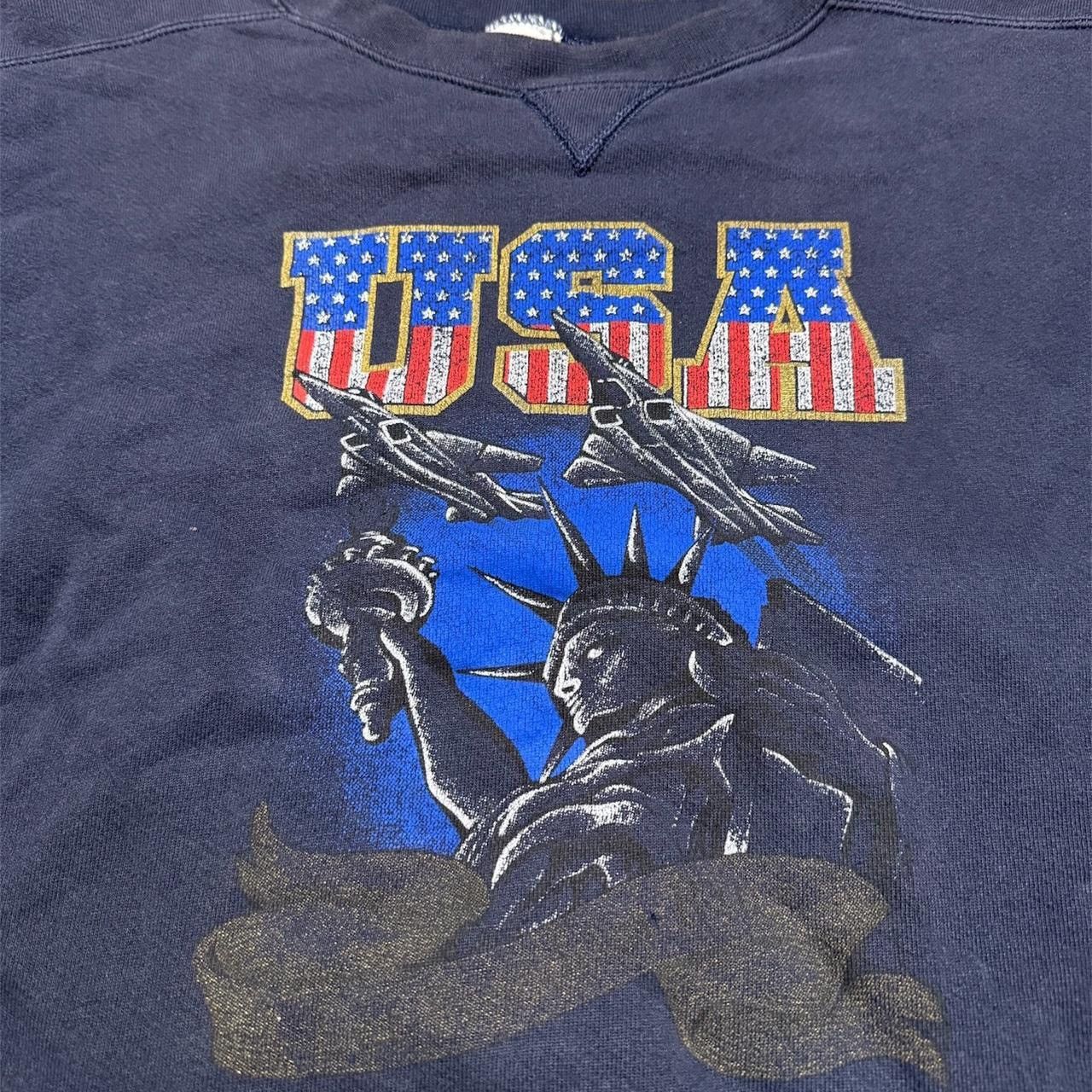 Vintage 90s Statue of Liberty USA Sweatshirt Size US XXL / EU 58 / 5 - 2 Thumbnail