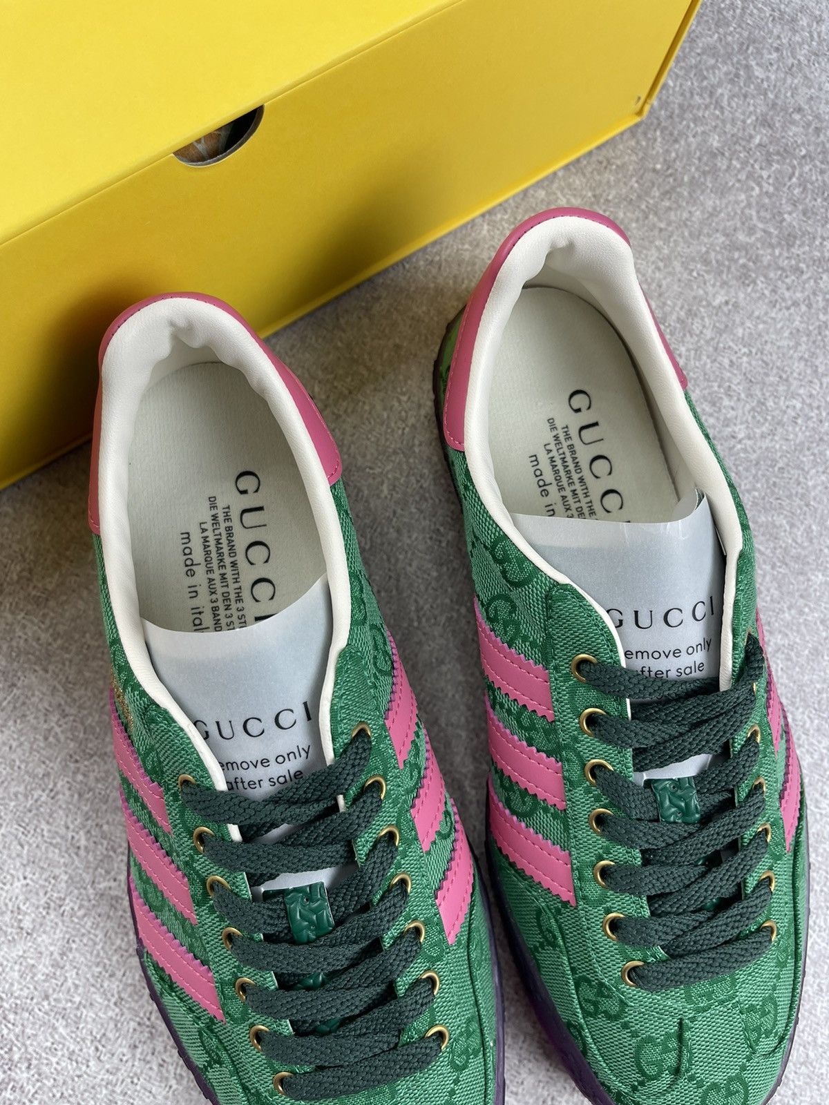 Gucci Adidas x Gucci Gazelle Green GG Monogram Sneakers Size 38 Size US 6.5 / IT 36.5 - 4 Thumbnail
