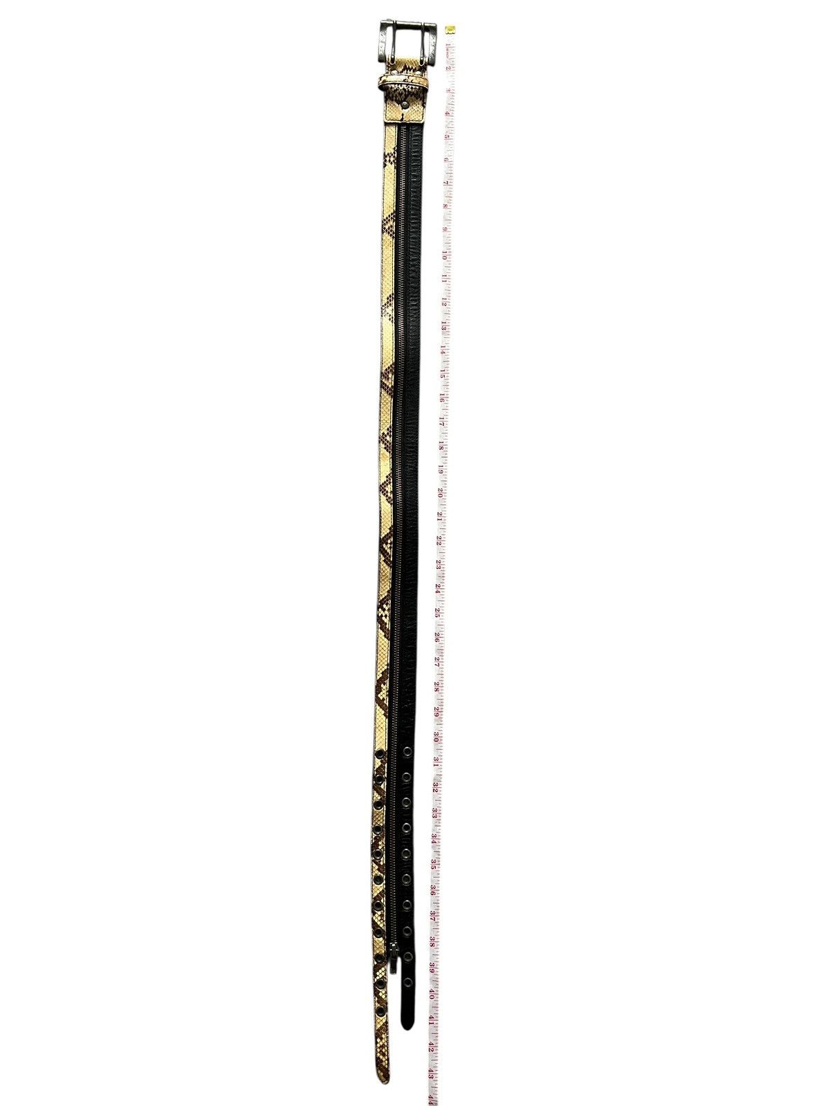 Japanese Brand Segment by Rupert Zipper Leather Belt Size 30 - 15 Thumbnail