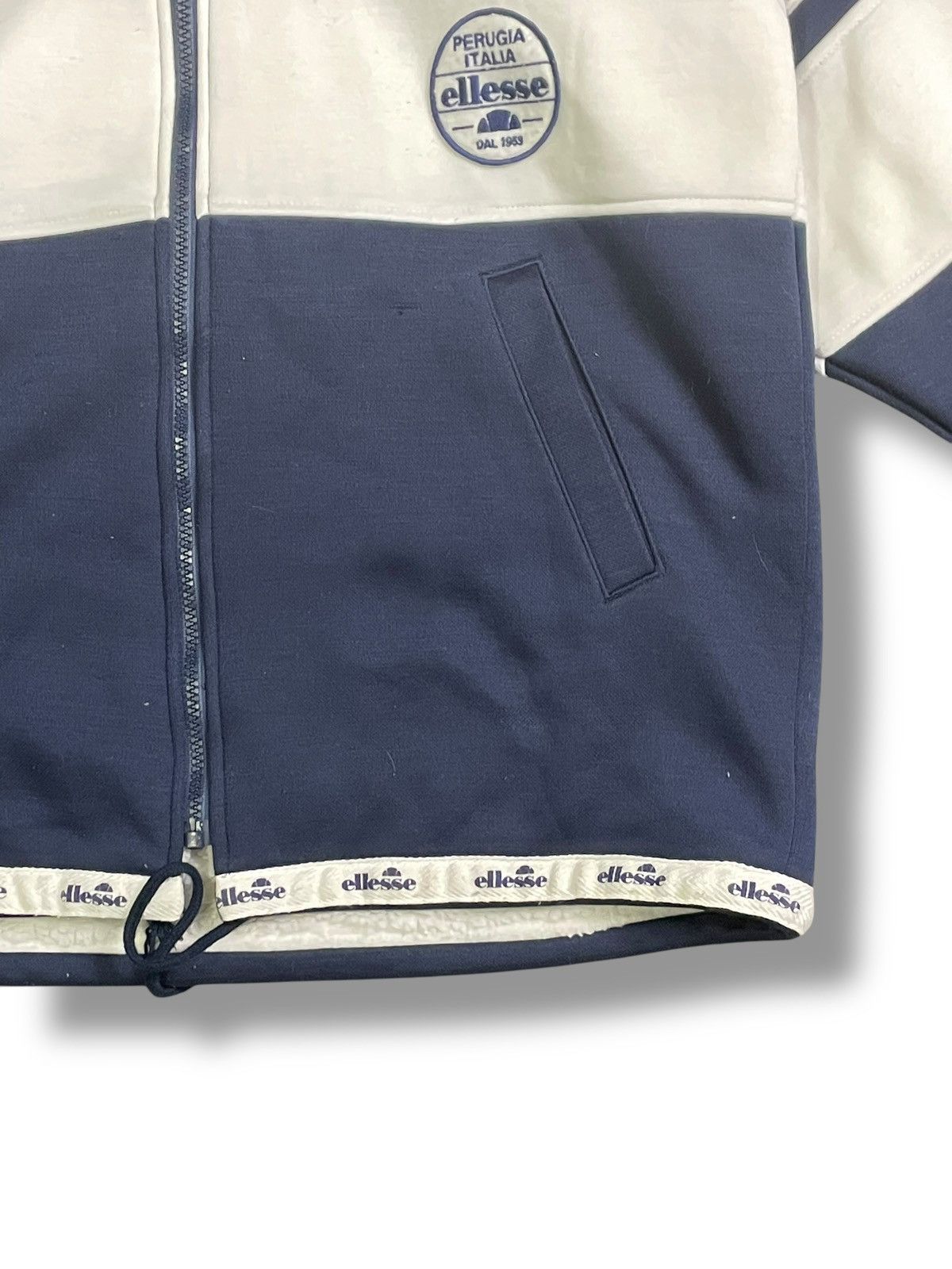 Designer × Ellesse × Vintage Ellese Two Tones Lined Fleece Zipper Sweater (37) Size US M / EU 48-50 / 2 - 9 Thumbnail