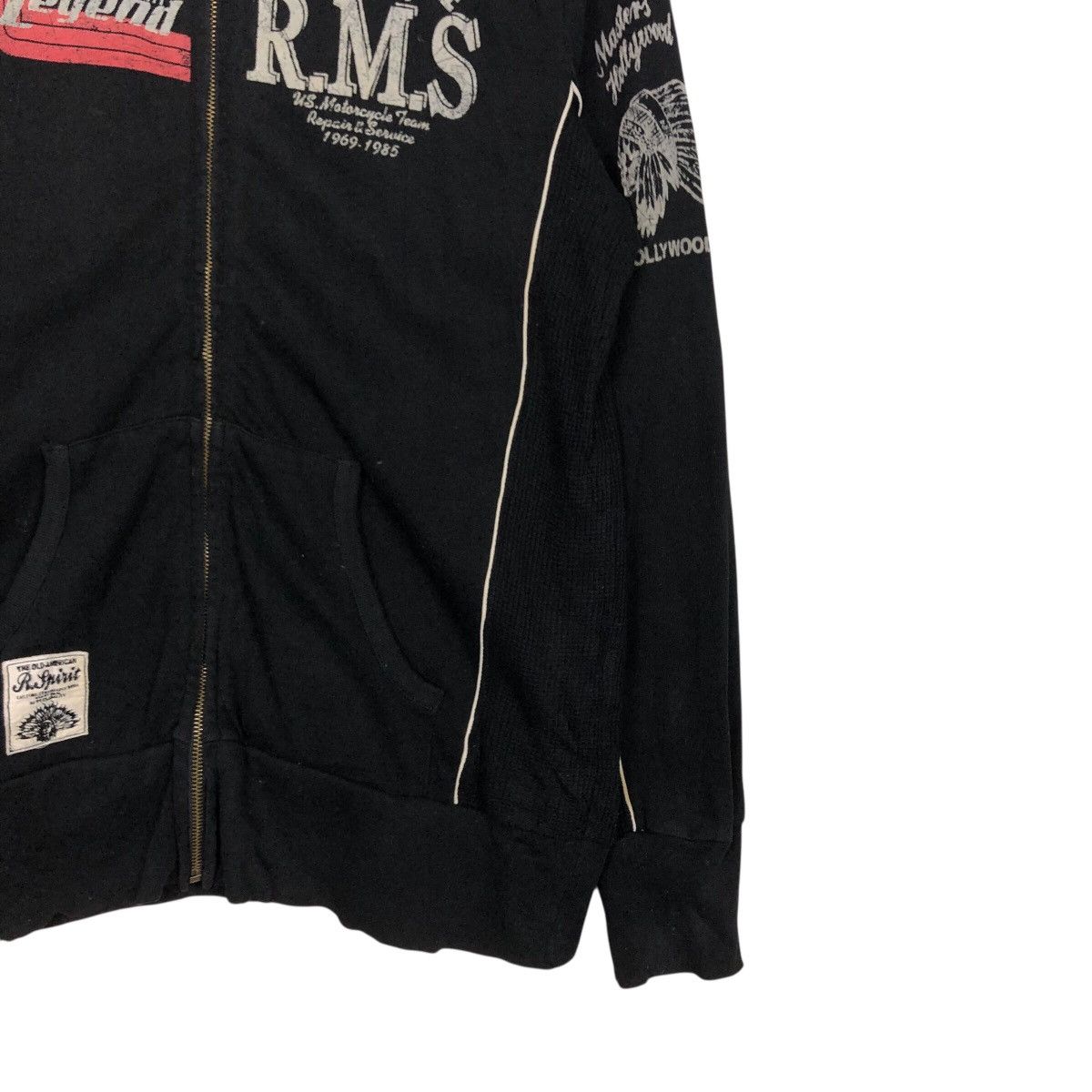 Japanese Brand Vintage R Spirit Motorcycle Graphic Zip Hoodie Black Size US L / EU 52-54 / 3 - 6 Thumbnail