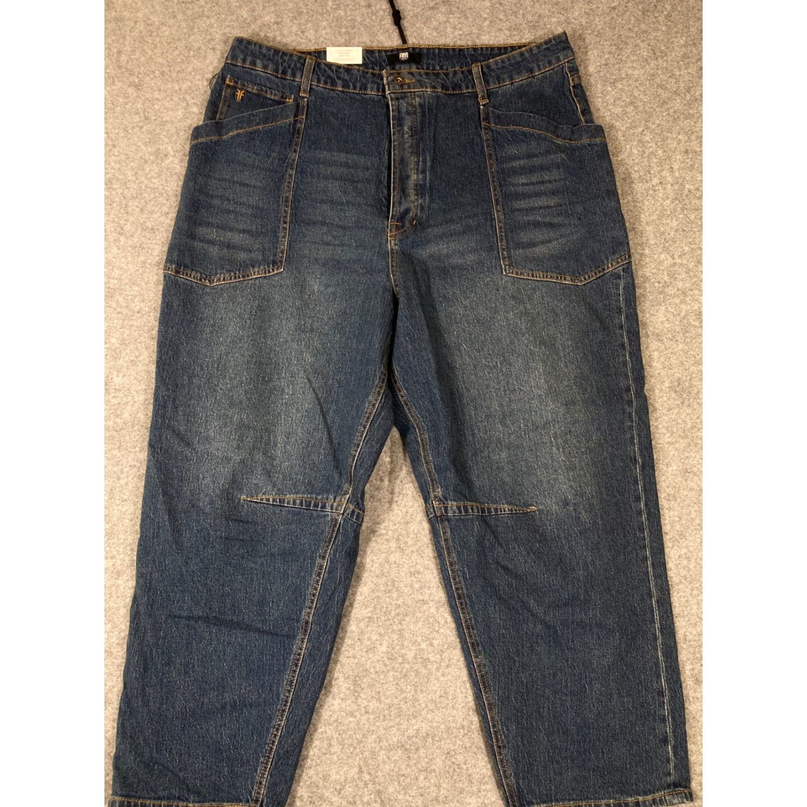 Frye Frye Barrel Jeans Womens 18 Blue Button Fly 5-Pockets Medium Wash Outdoor NWT Size 40" / US 18 - 2 Thumbnail