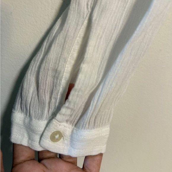 Abercrombie & Fitch Abercrombie & Fitch White Long Sleeve Button Down Blouse - L Size L / US 10 / IT 46 - 8 Thumbnail