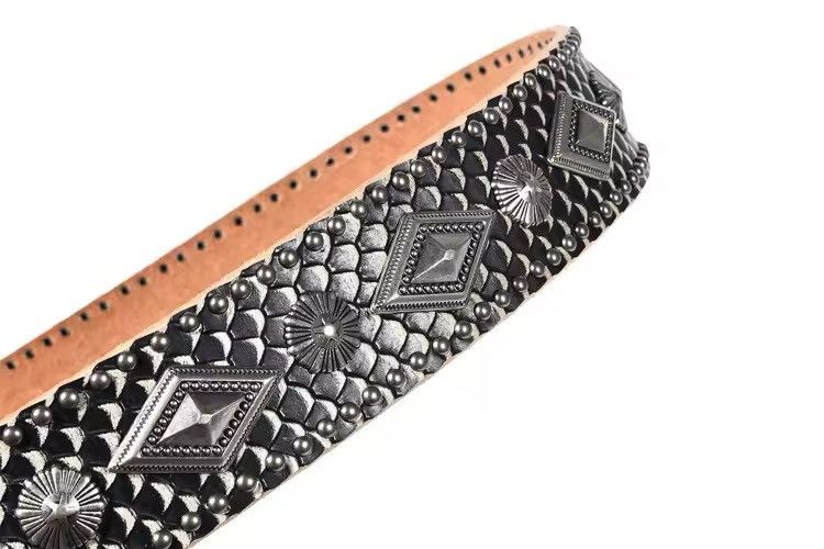 Other Punk Design Retro Vintage Leather Belt Size ONE SIZE - 8 Thumbnail