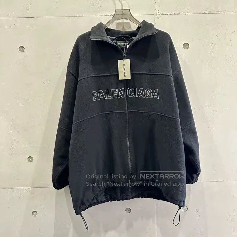 Balenciaga Balenciaga Black Fleece Jacket Coat. Size US M / EU 48-50 / 2 - 1 Thumbnail
