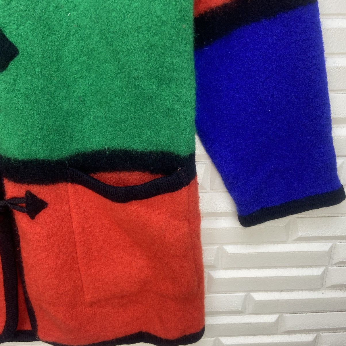 Japanese Brand 🔥I.B Diffusion Sport ColorBlock MultiColor Boiled Wool Coat Size M / US 6-8 / IT 42-44 - 8 Thumbnail