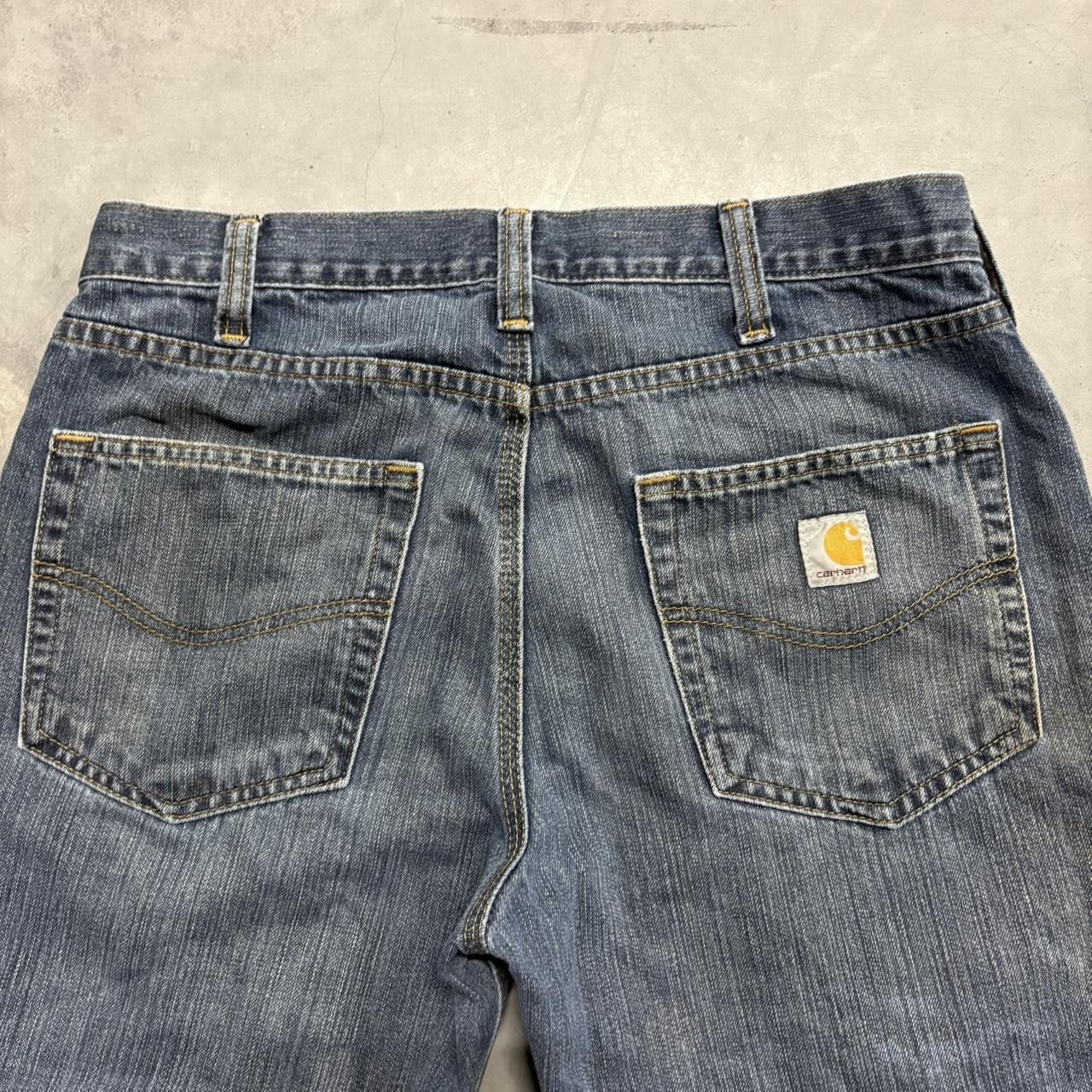 Carhartt × Vintage Vintage Y2K Workwear Style CarHartt Medium Wash Denim Jeans! Size US 33 - 7 Thumbnail