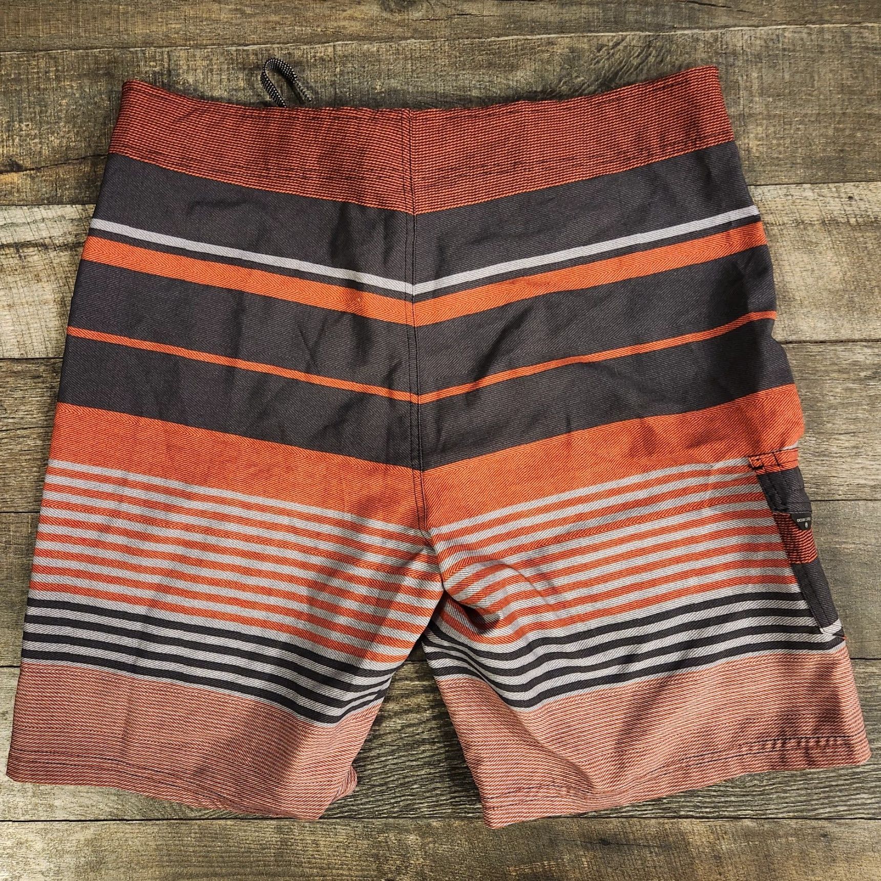 Vintage OC Ocean Current Board Shorts Mens 38 Swim Trunks Orange Striped Pocket Men Size US 38 / EU 54 - 5 Thumbnail