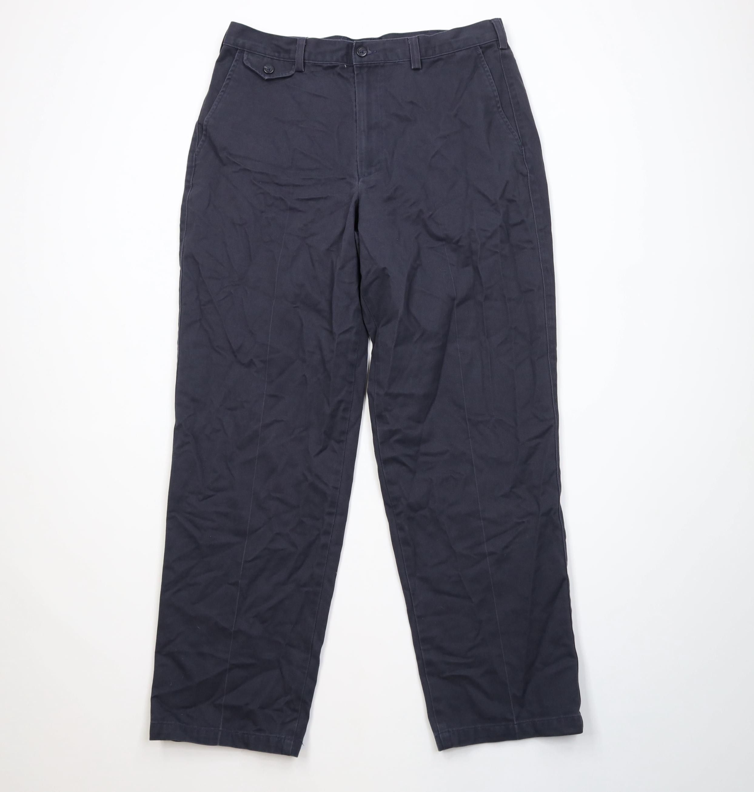Vintage Vintage 90s Streetwear Straight Leg Chino Pants Cotton Blue Size US 34 / EU 50 - 1 Thumbnail