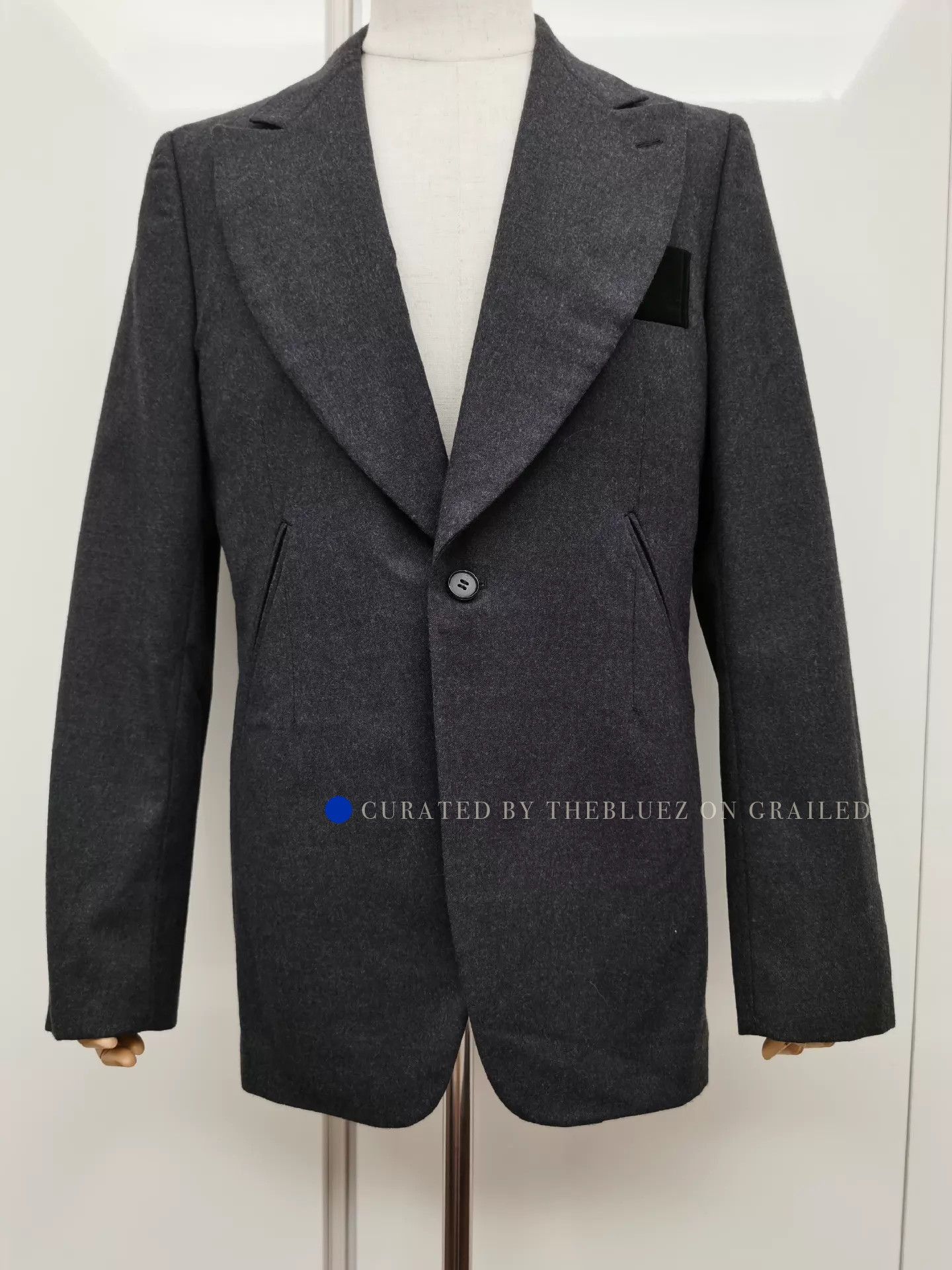 Comme des Garcons SHIRT Black Wool Suit with Peak Lapel Size US M / EU 48-50 / 2 - 1 Thumbnail