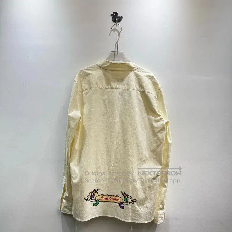 Louis Vuitton Louis Vuitton Men's Cream Polyester Shirt . Size US M / EU 48-50 / 2 - 2 Thumbnail