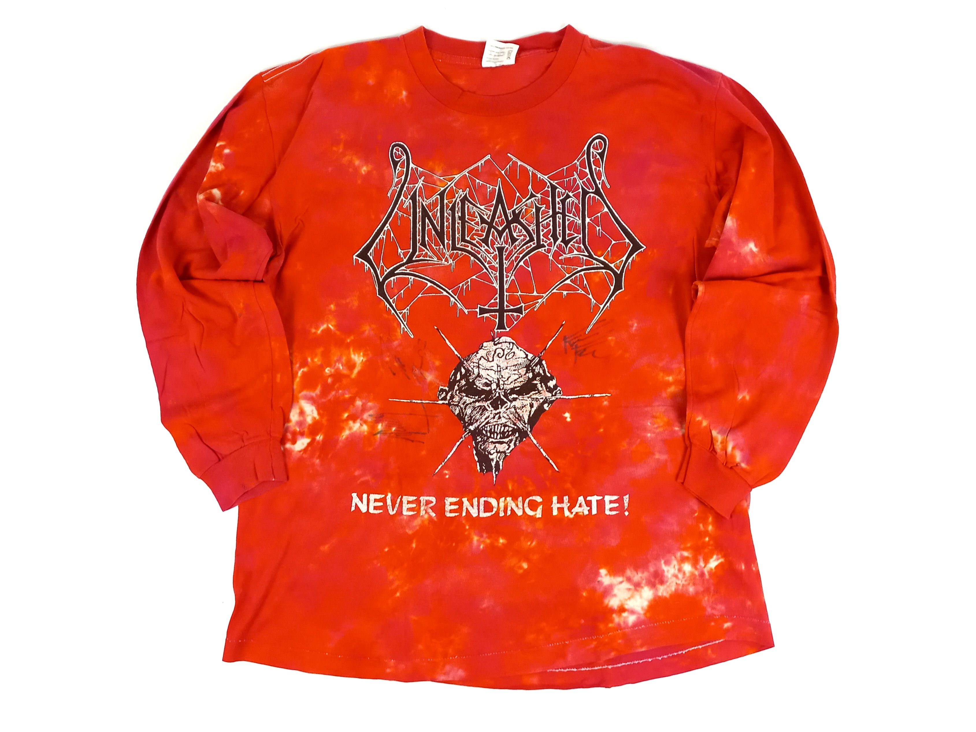 Band Tees × Vintage Very Rare Unleashed band autographed vintage longsleeve 1993 Size US XL / EU 56 / 4 - 2 Thumbnail