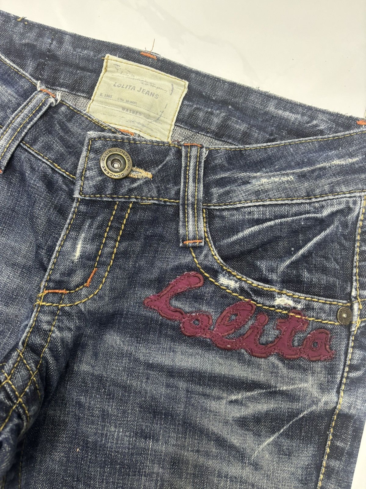 Beauty Beast × Japanese Brand Vintage Flare Jeans Lolita Brand Bootcut Distressed Denim Size 29" - 9 Thumbnail