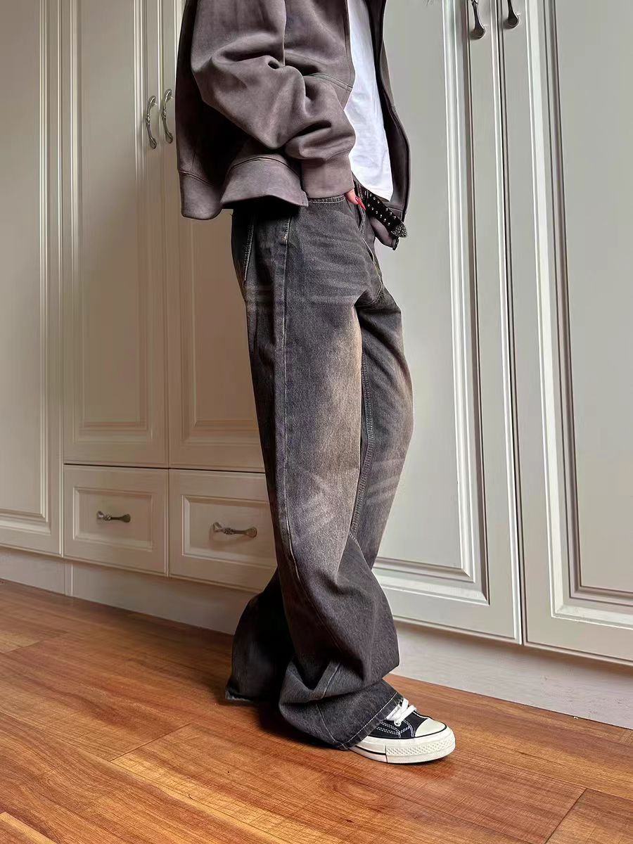 Designer × Jean × Vintage Vintage washed street Y2K baggy micro flare jeans Size US 30 / EU 46 - 3 Thumbnail