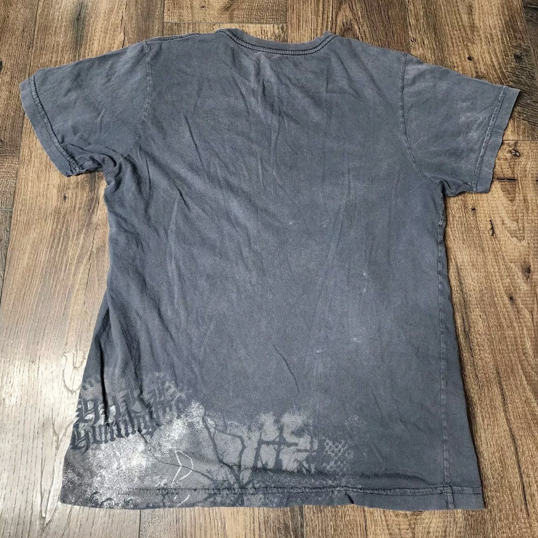 Affliction Vintage Hart & Huntington Y2K Mens M T-Shirt Gray 90s Cyber Goth Skater Streetwear Size US M / EU 48-50 / 2 - 2 Thumbnail