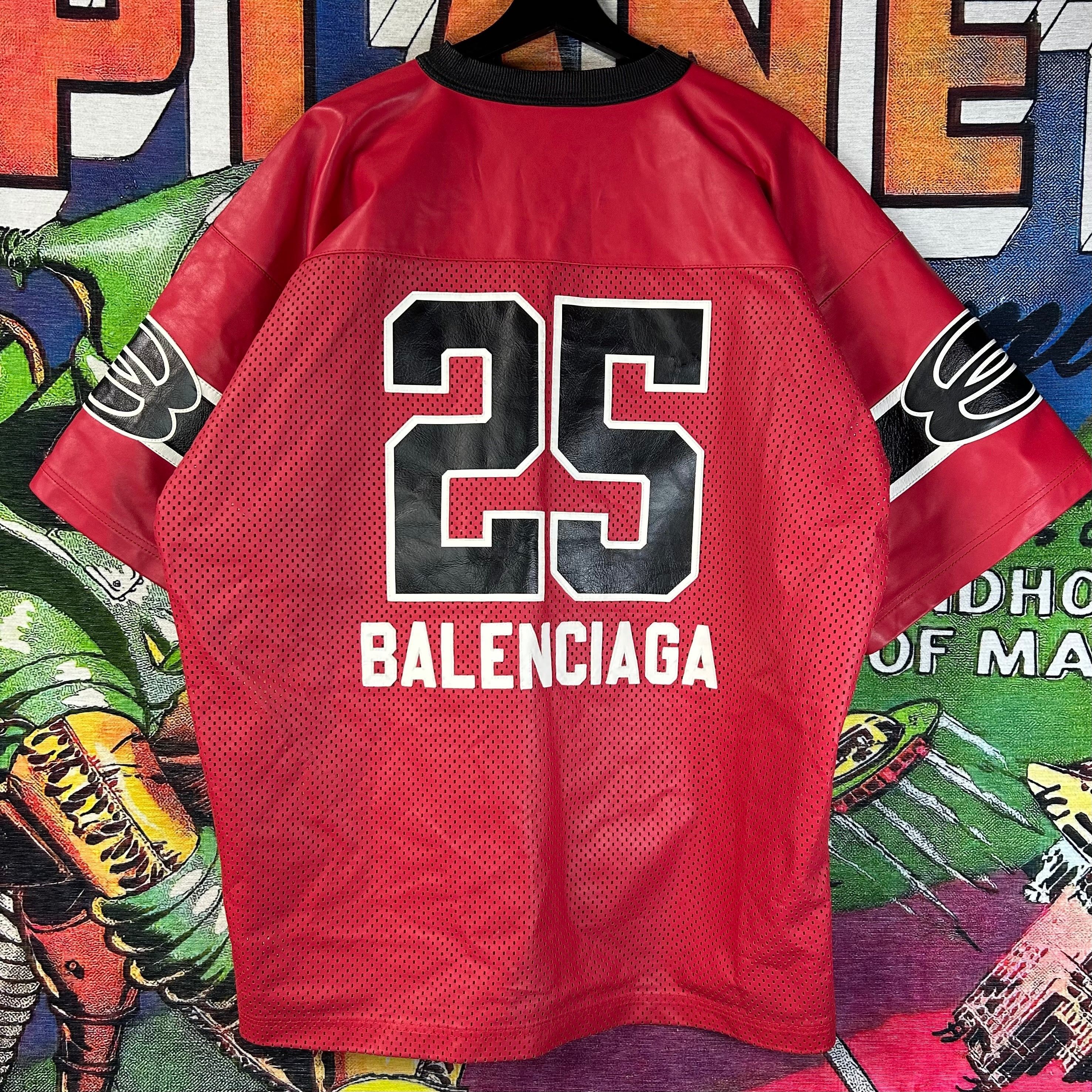 Balenciaga Balenciaga Football Jersey Leather Size Large MSRP $5590 Size US L / EU 52-54 / 3 - 2 Thumbnail