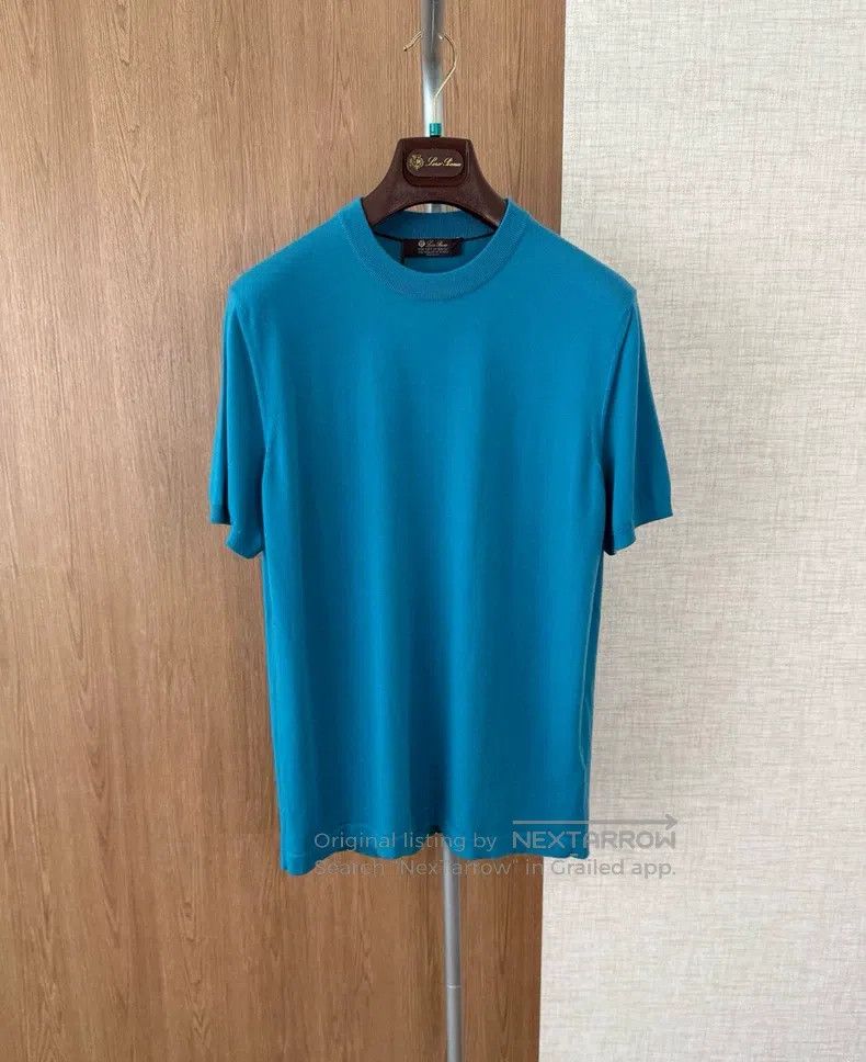 Loro Piana LORO PIANA Round Neck Short Sleeve Knit Size US M / EU 48-50 / 2 - 1 Thumbnail